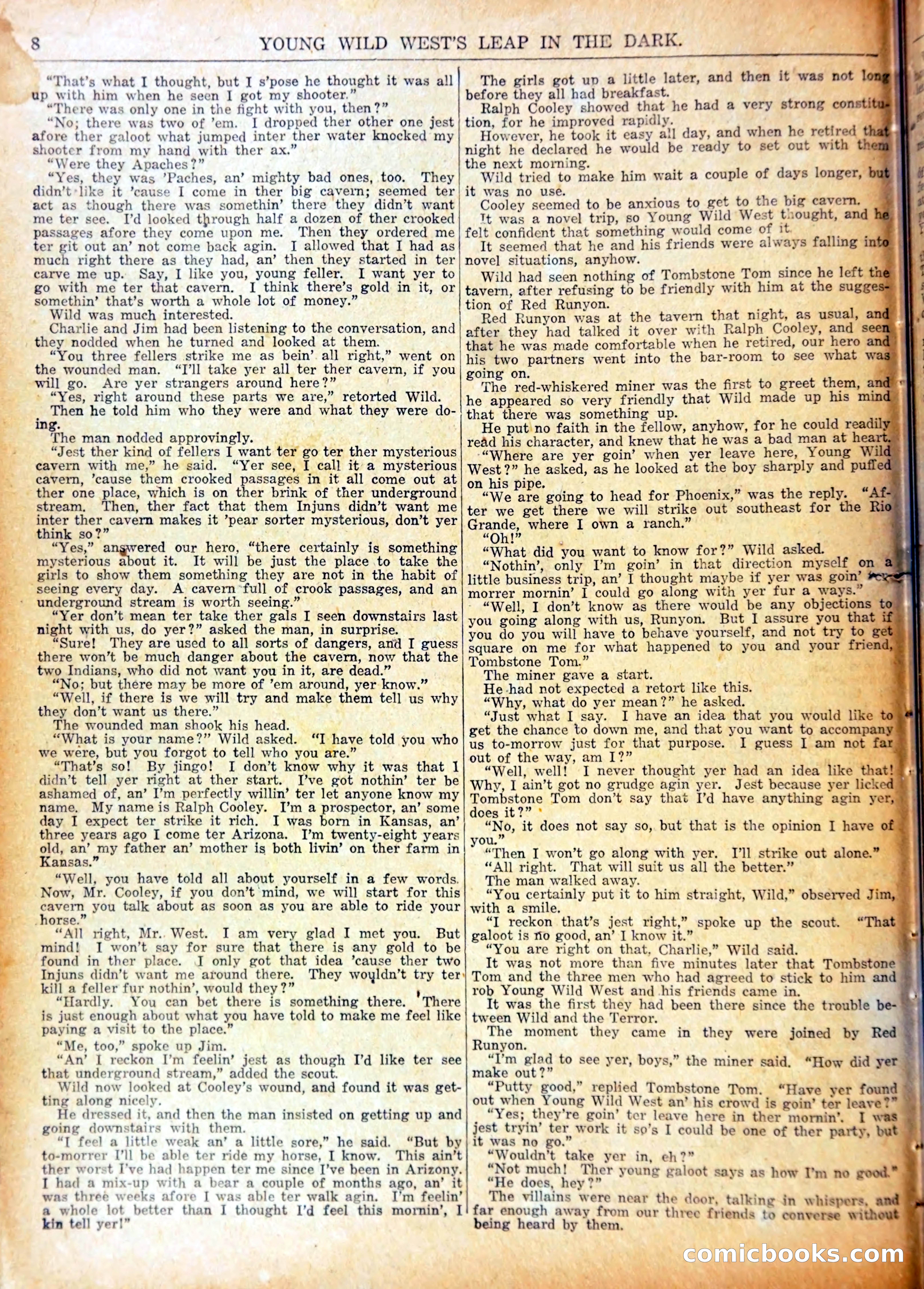 Young Wild West's Leap in the Dark — page 11 of 37
