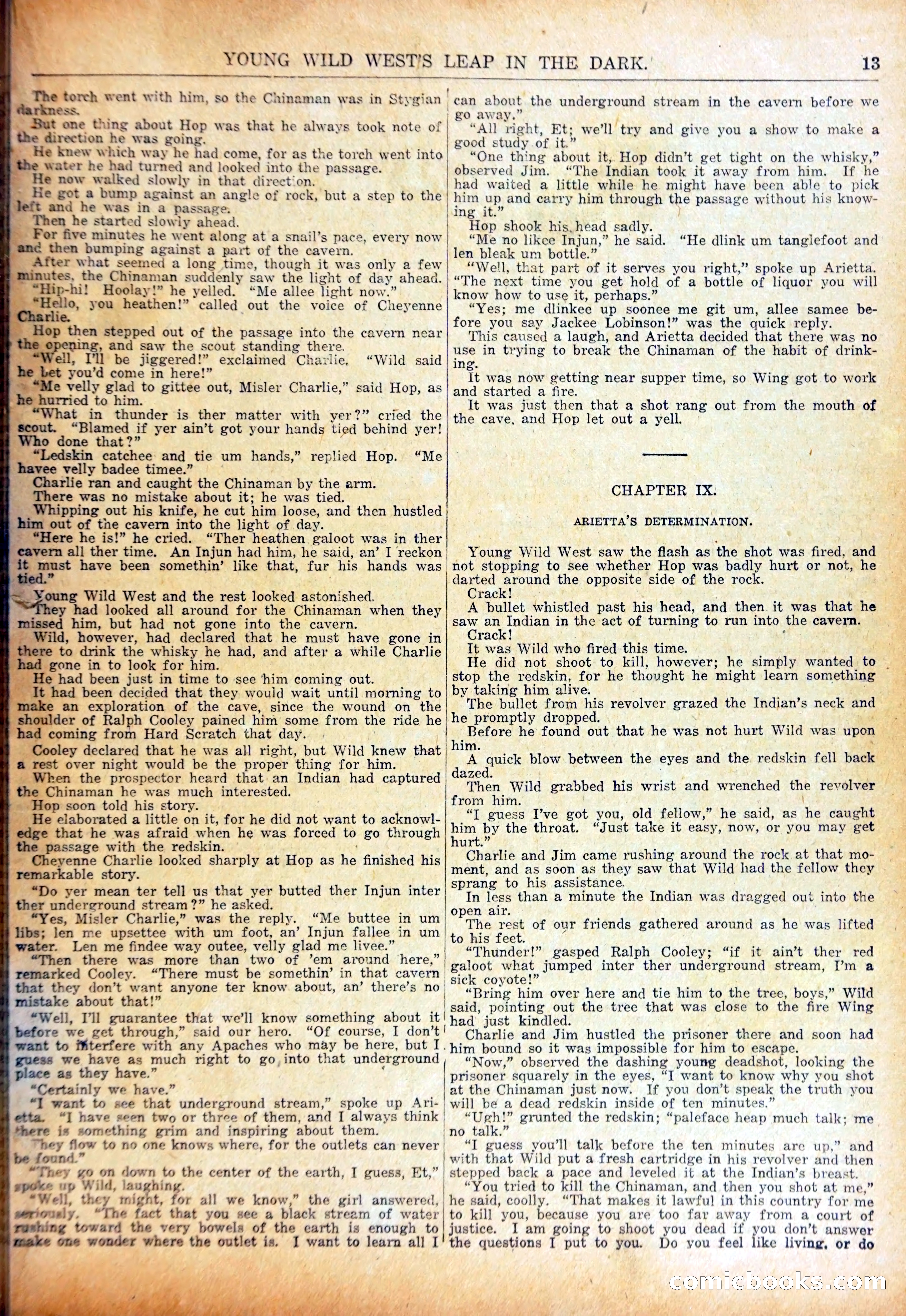 Young Wild West's Leap in the Dark — page 16 of 37
