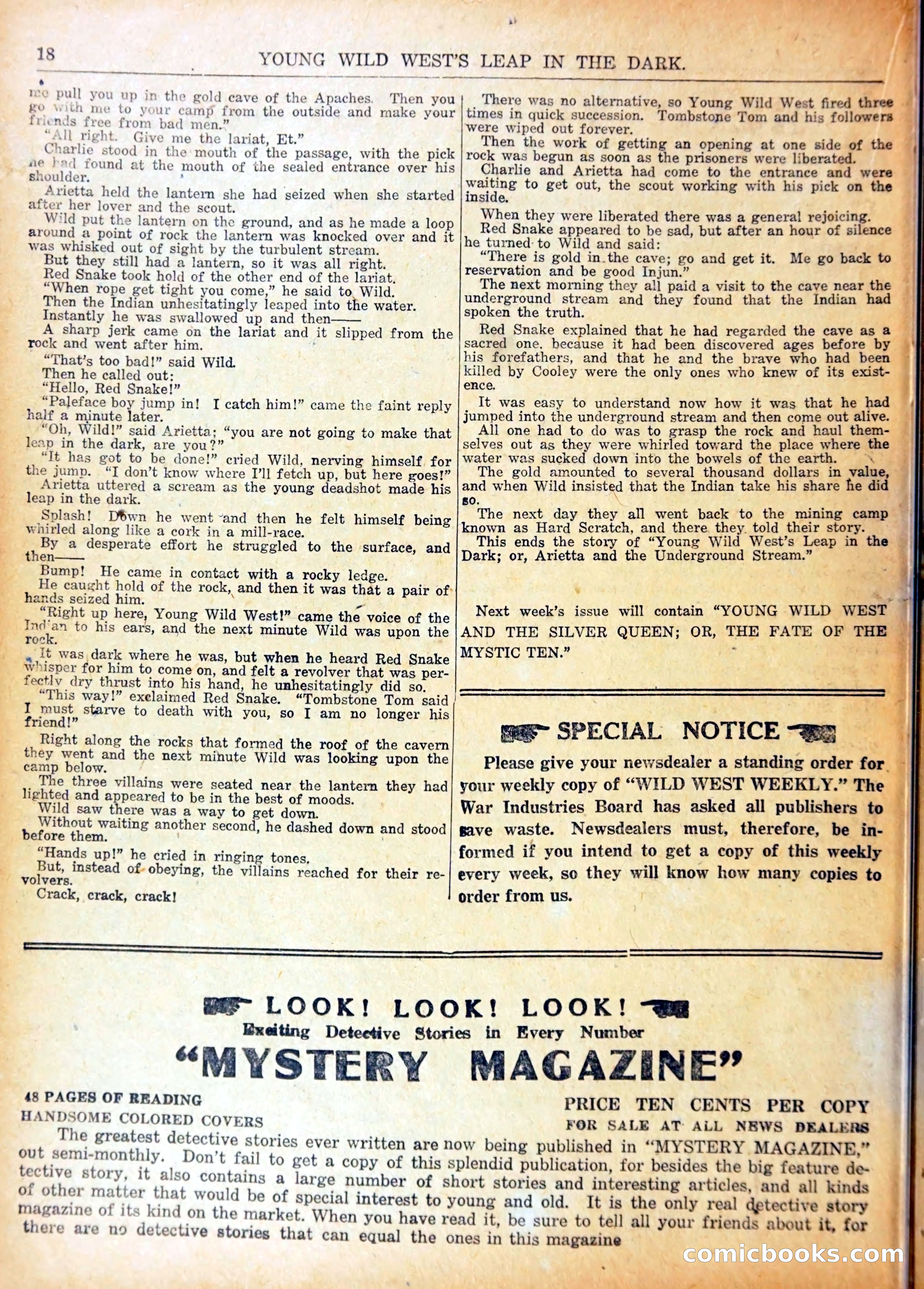 Young Wild West's Leap in the Dark — page 21 of 37