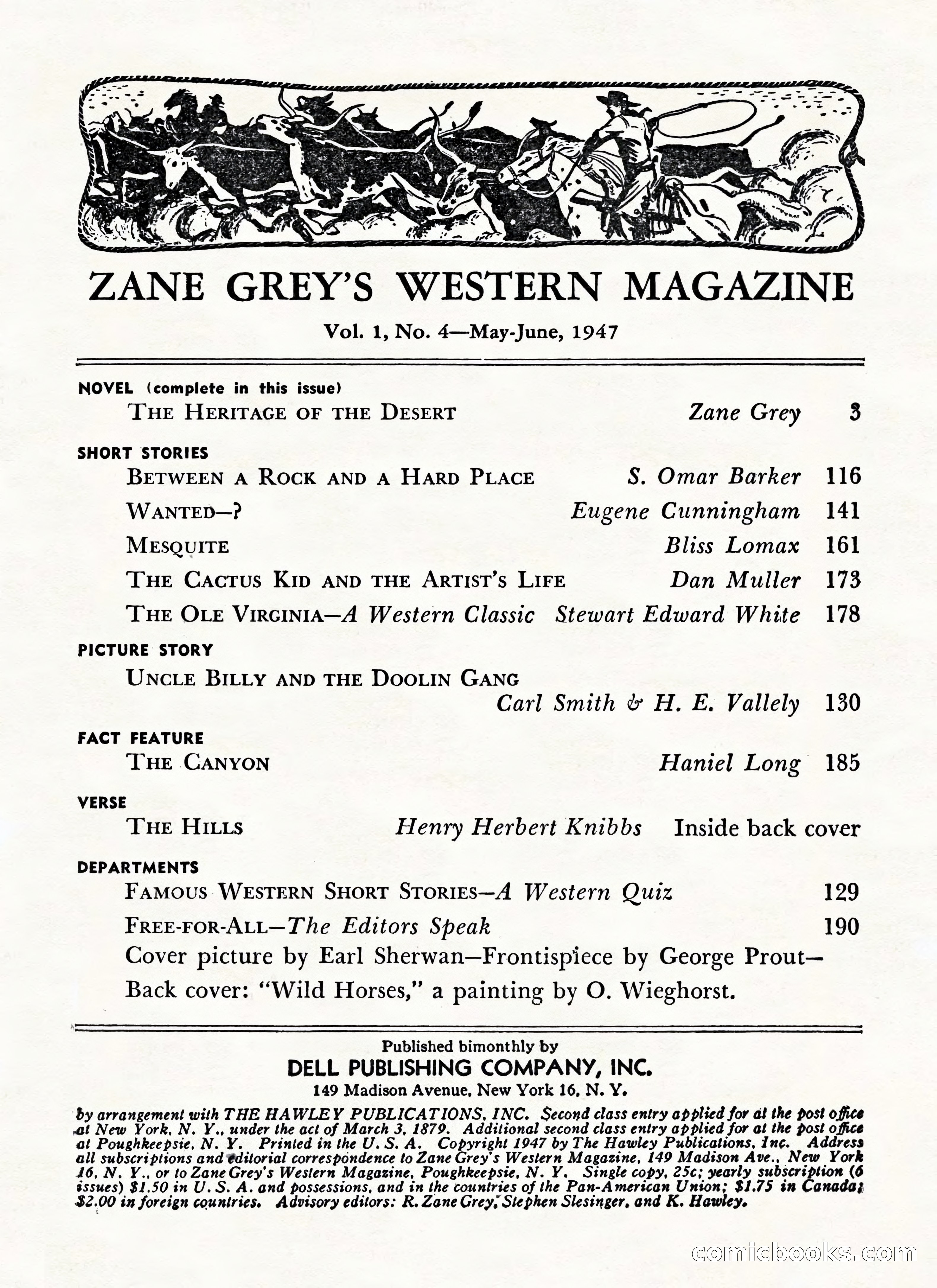 Zane Grey's Western Magazine, May-June 1947 — page 3 of 198