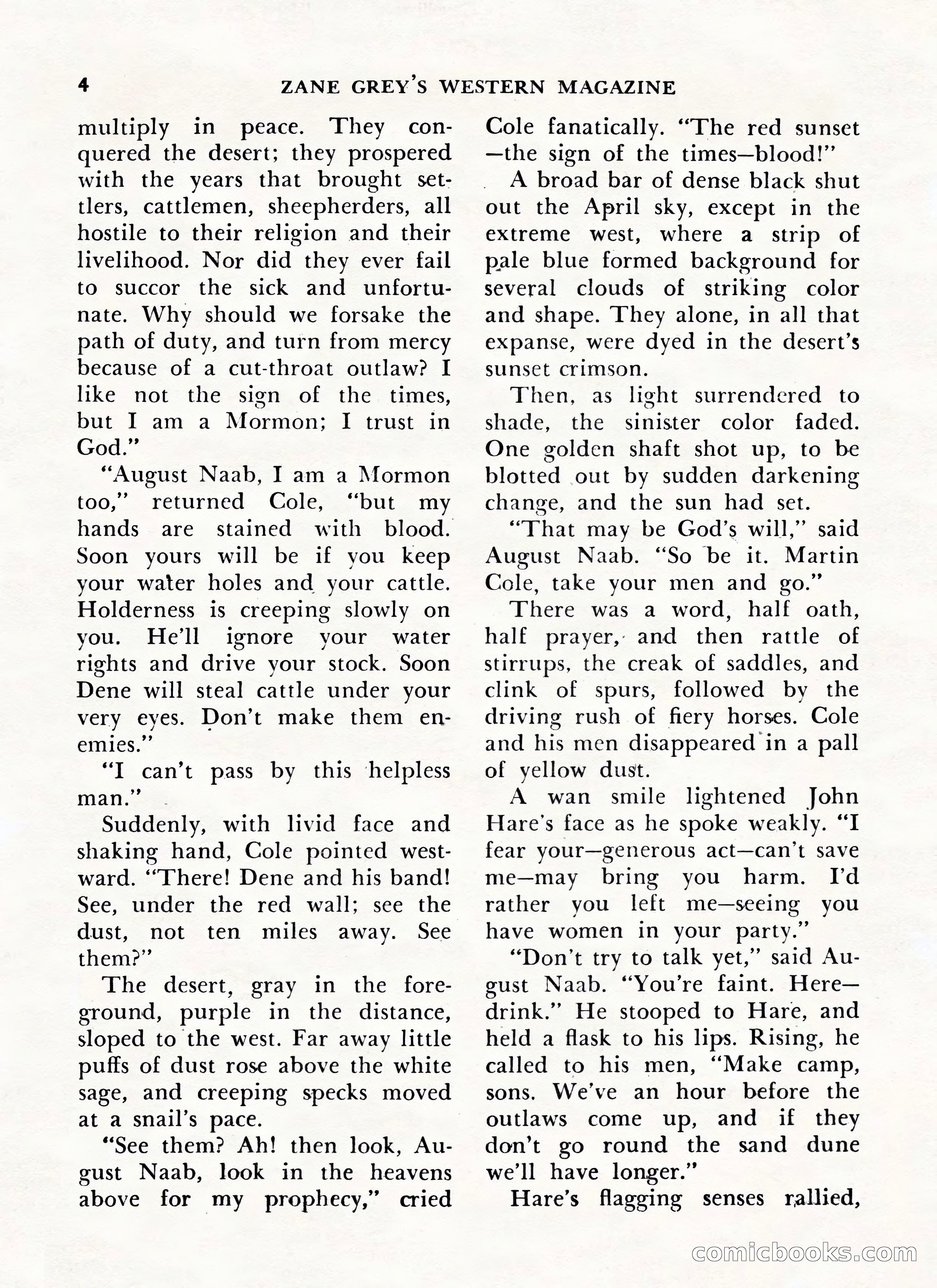 Zane Grey's Western Magazine, May-June 1947 — page 6 of 198