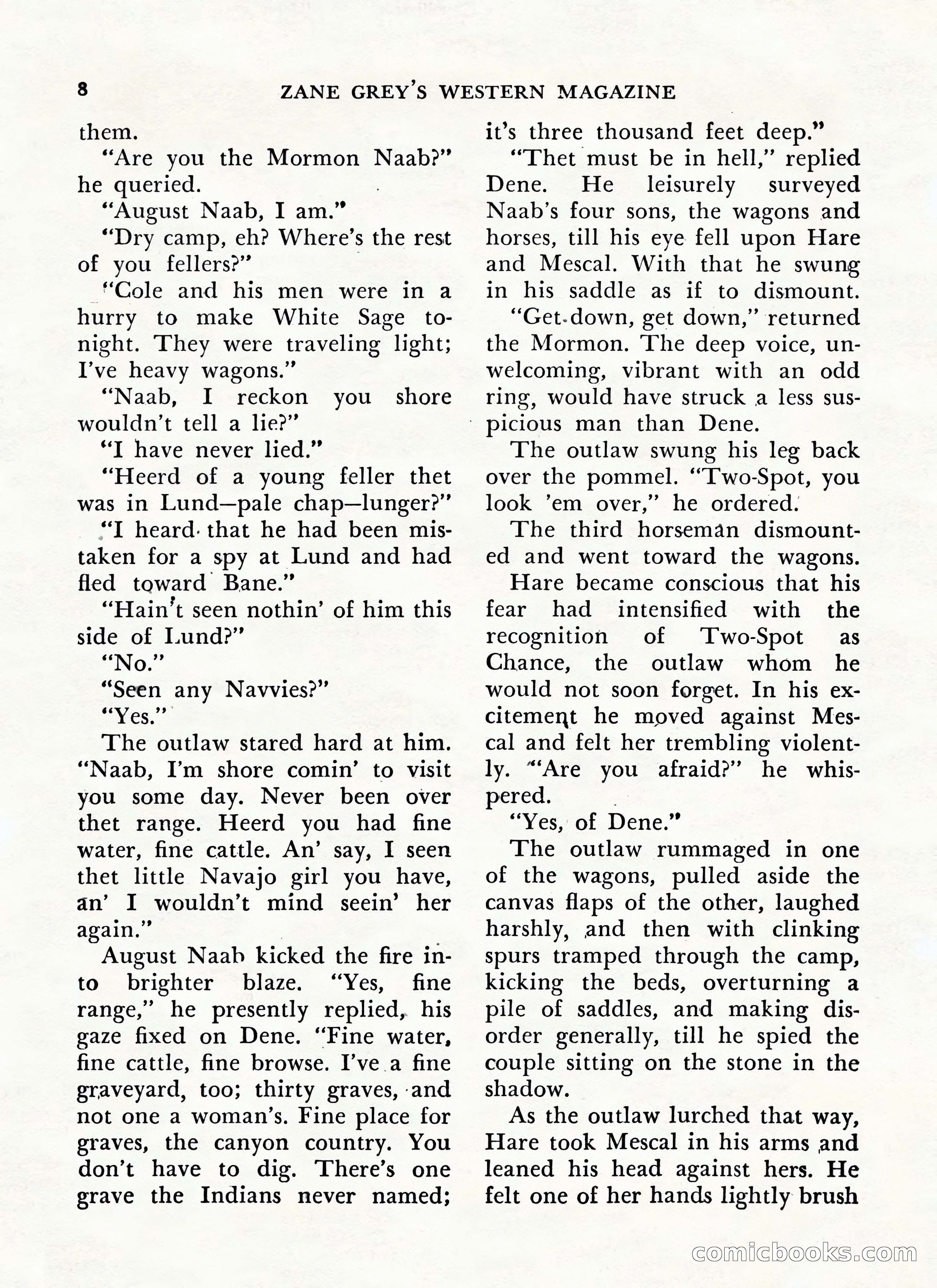 Zane Grey's Western Magazine, May-June 1947 — page 10 of 198
