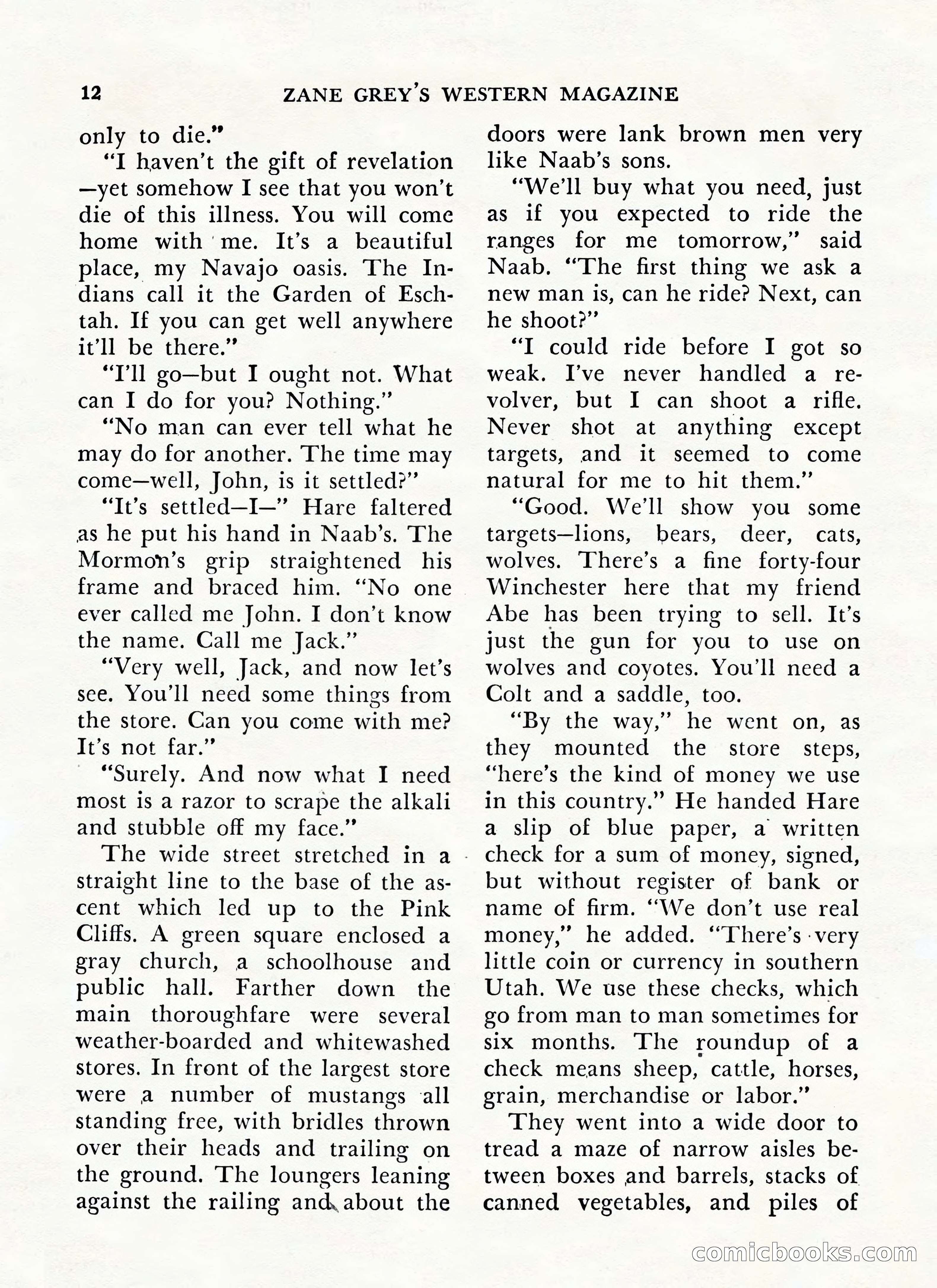 Zane Grey's Western Magazine, May-June 1947 — page 14 of 198