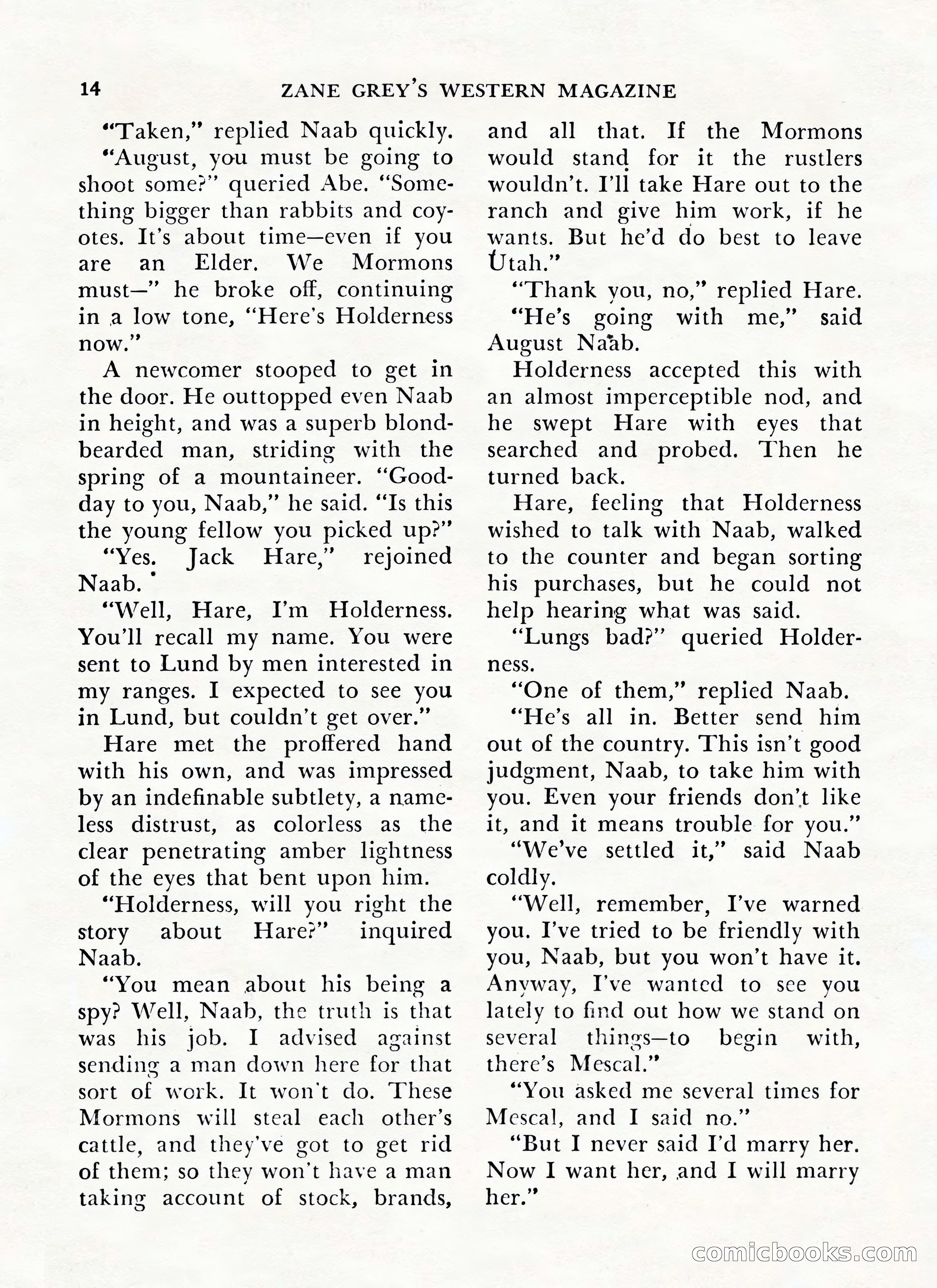 Zane Grey's Western Magazine, May-June 1947 — page 16 of 198