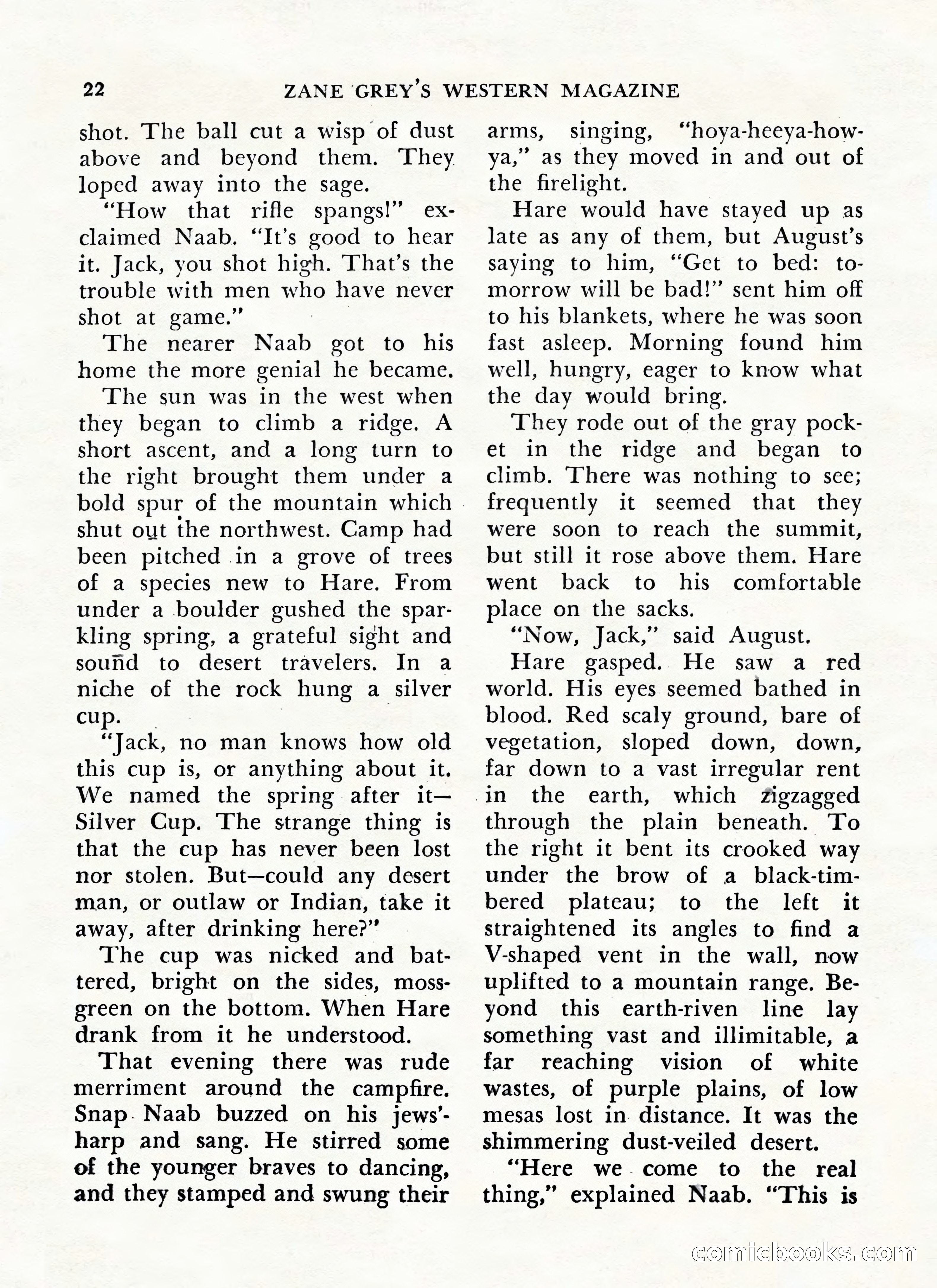 Zane Grey's Western Magazine, May-June 1947 — page 26 of 198