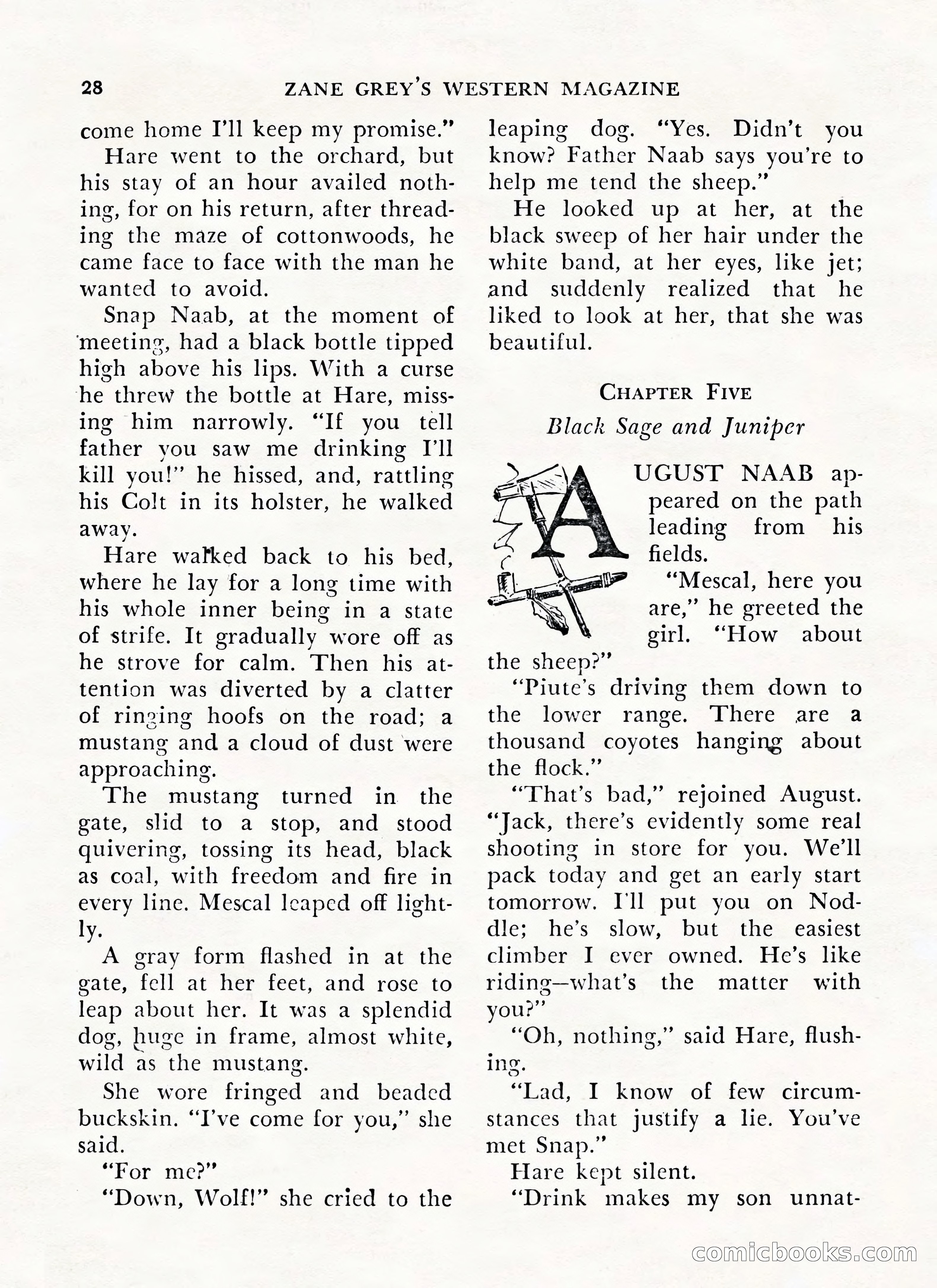 Zane Grey's Western Magazine, May-June 1947 — page 32 of 198
