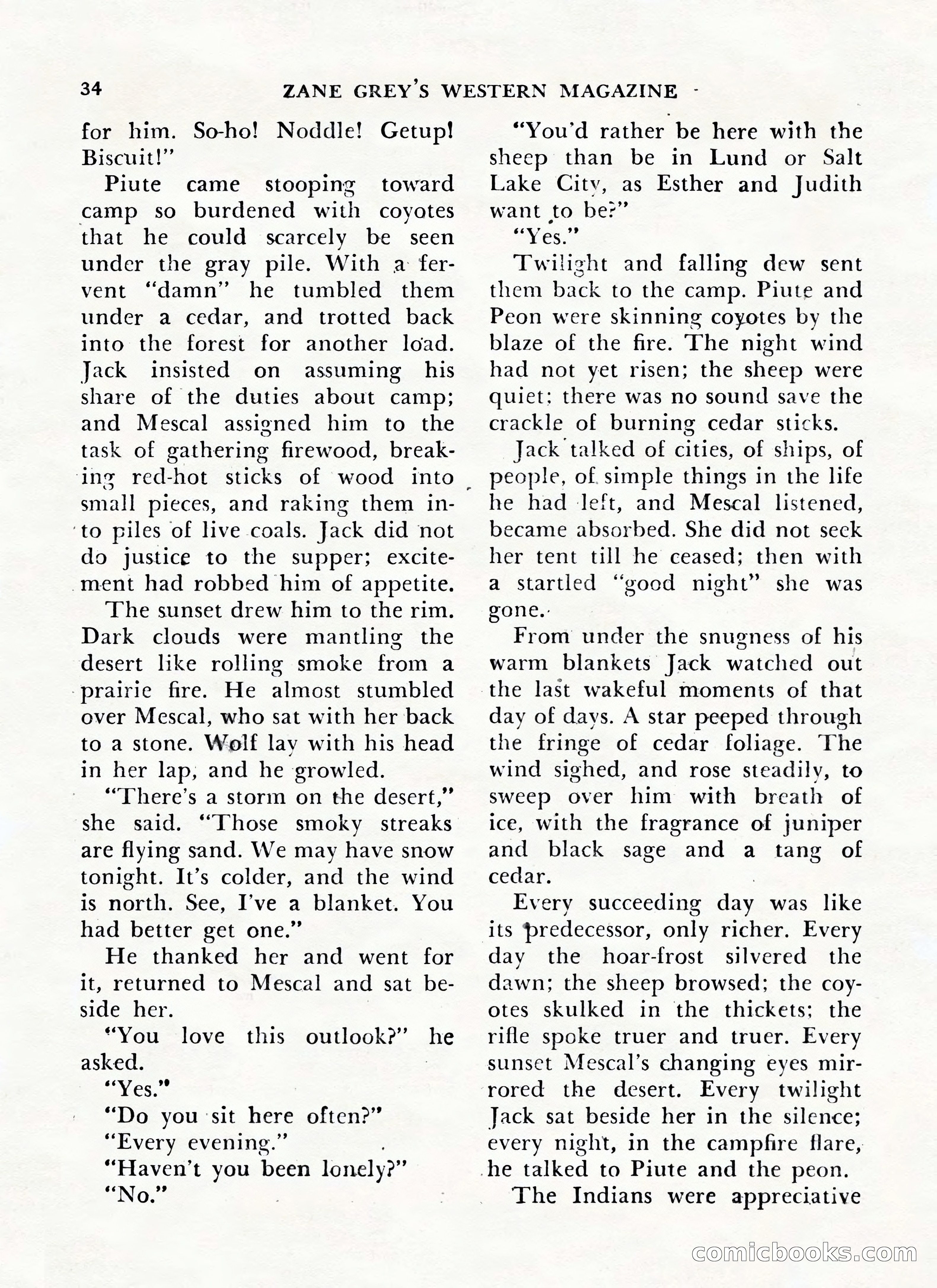 Zane Grey's Western Magazine, May-June 1947 — page 38 of 198