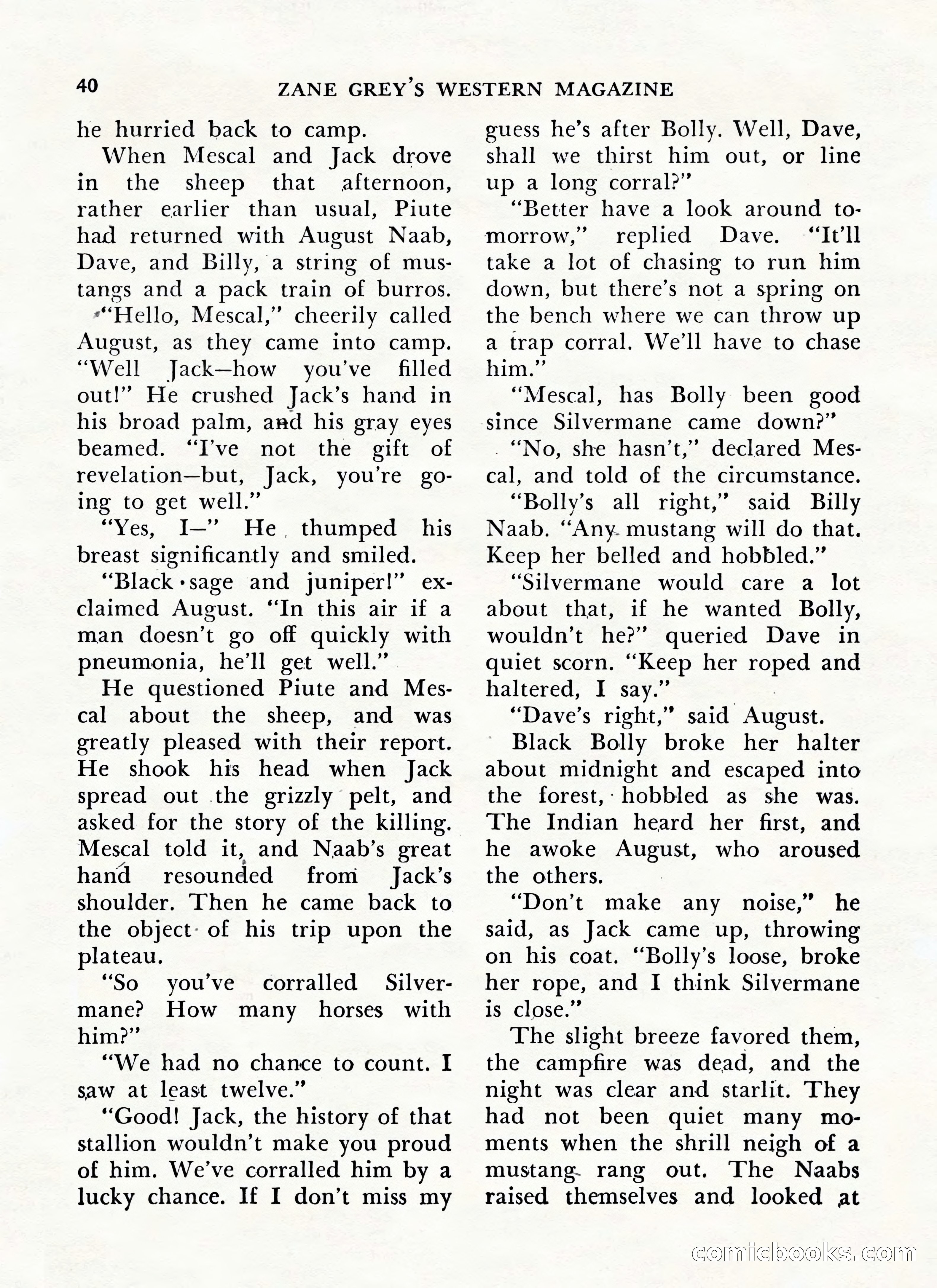 Zane Grey's Western Magazine, May-June 1947 — page 44 of 198