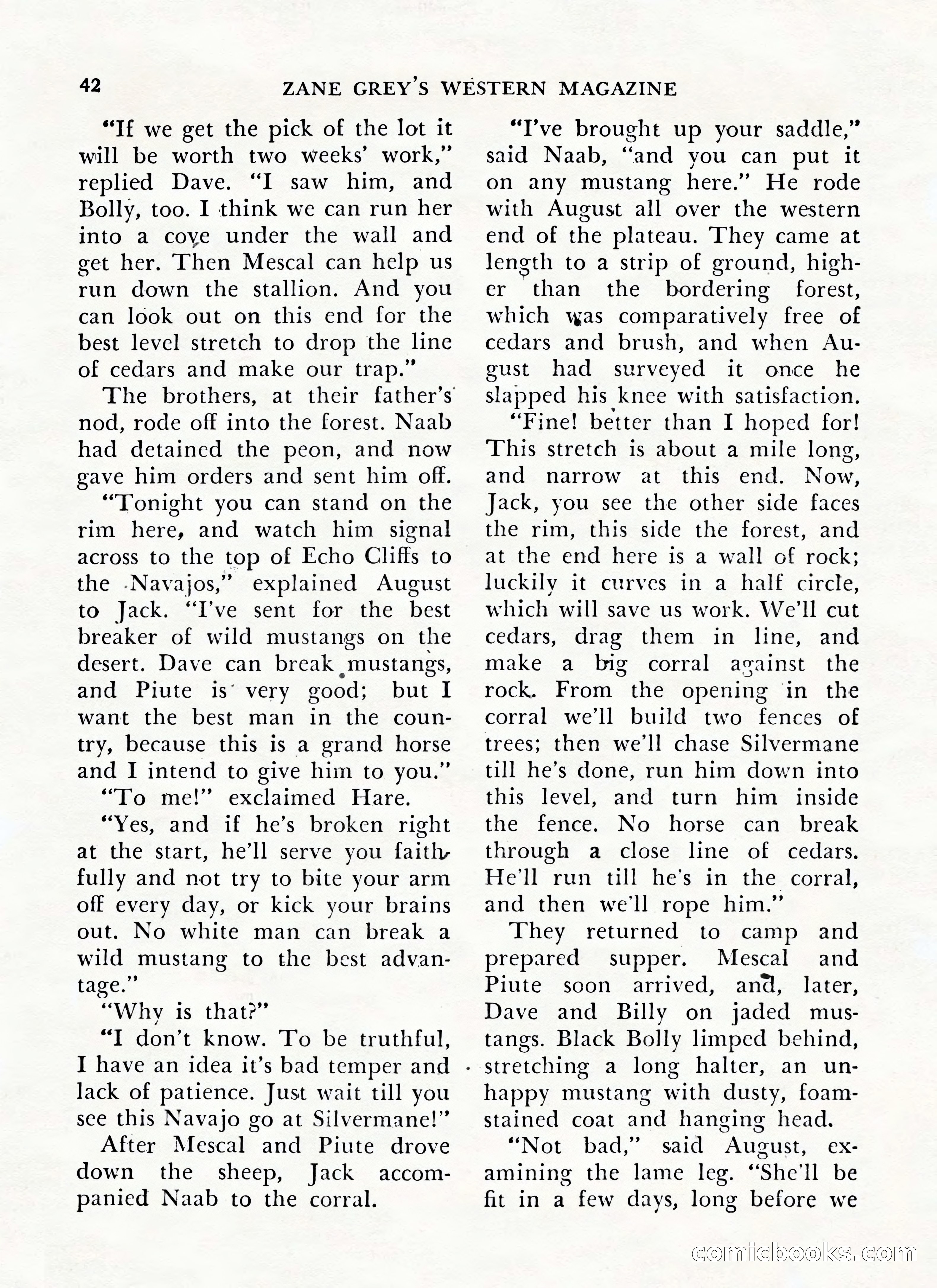 Zane Grey's Western Magazine, May-June 1947 — page 46 of 198