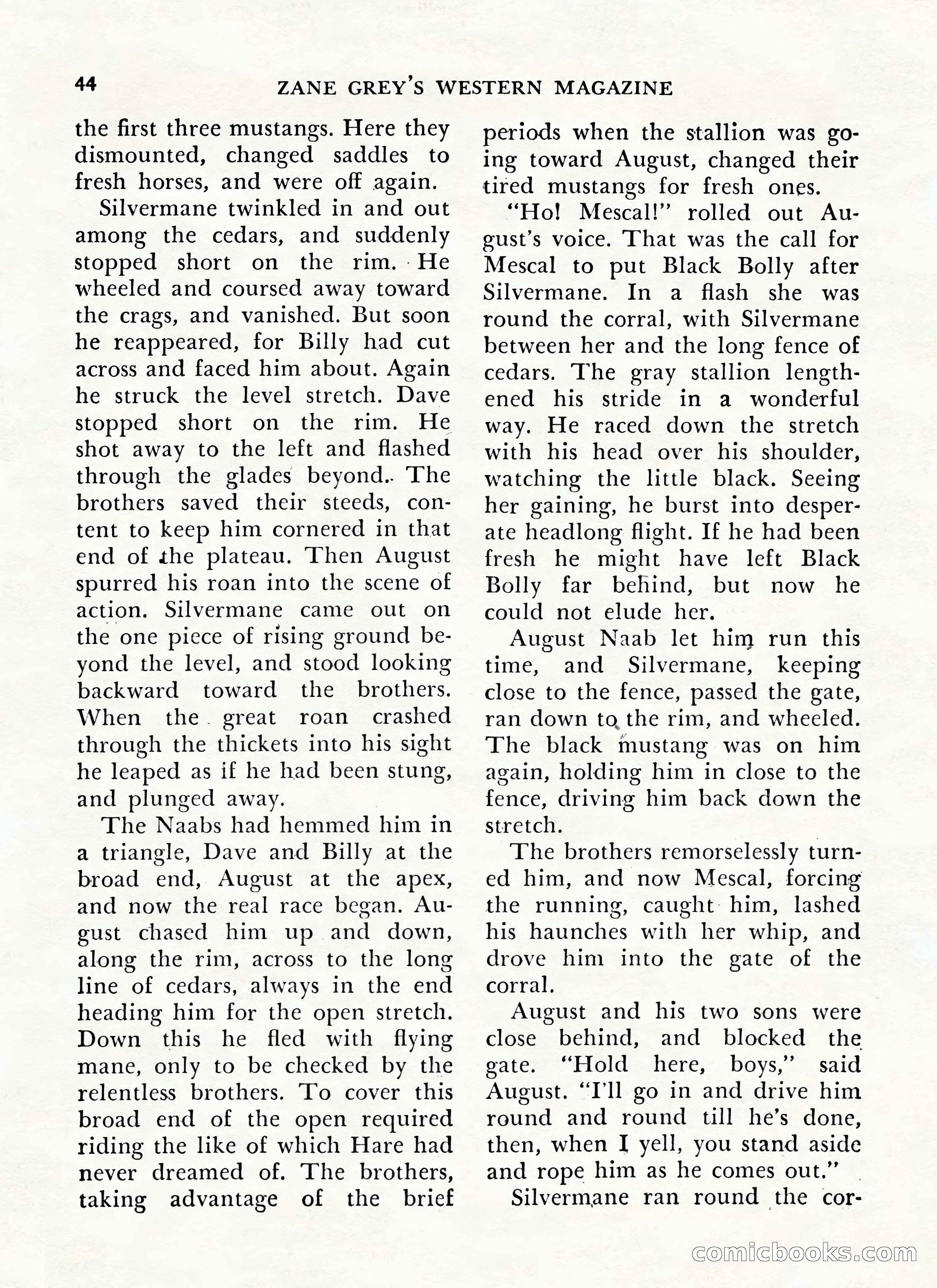 Zane Grey's Western Magazine, May-June 1947 — page 48 of 198