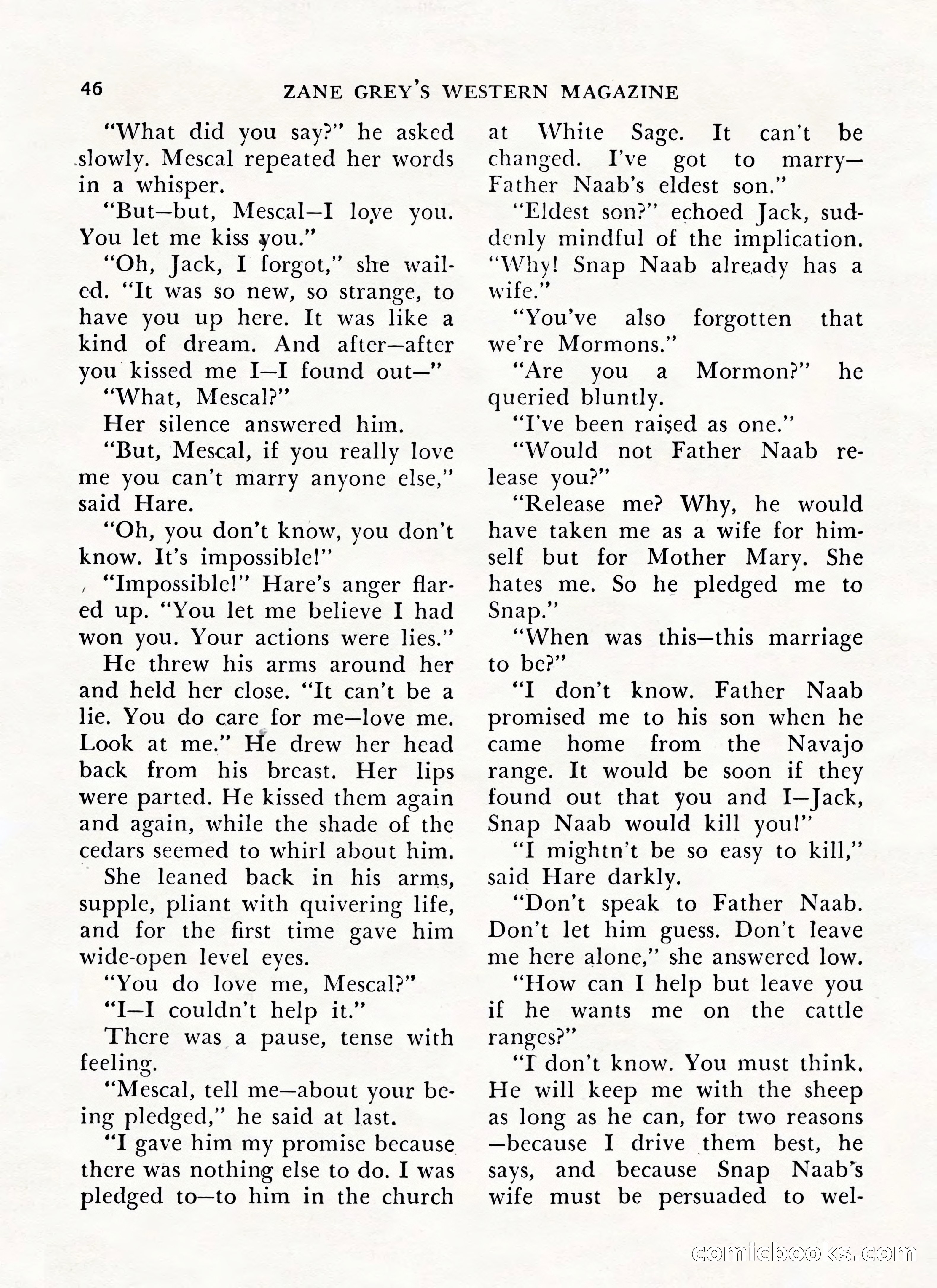 Zane Grey's Western Magazine, May-June 1947 — page 50 of 198