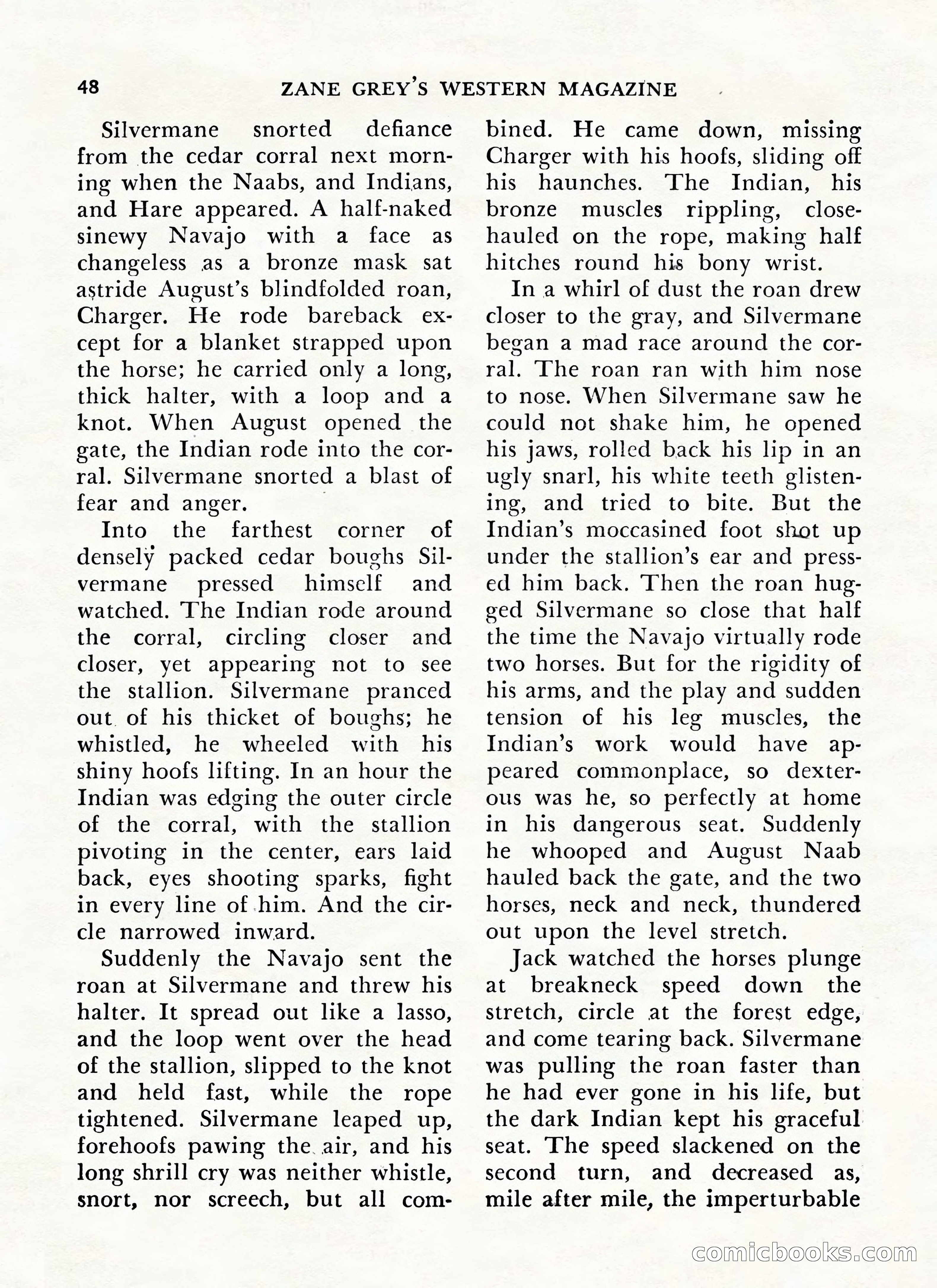 Zane Grey's Western Magazine, May-June 1947 — page 52 of 198