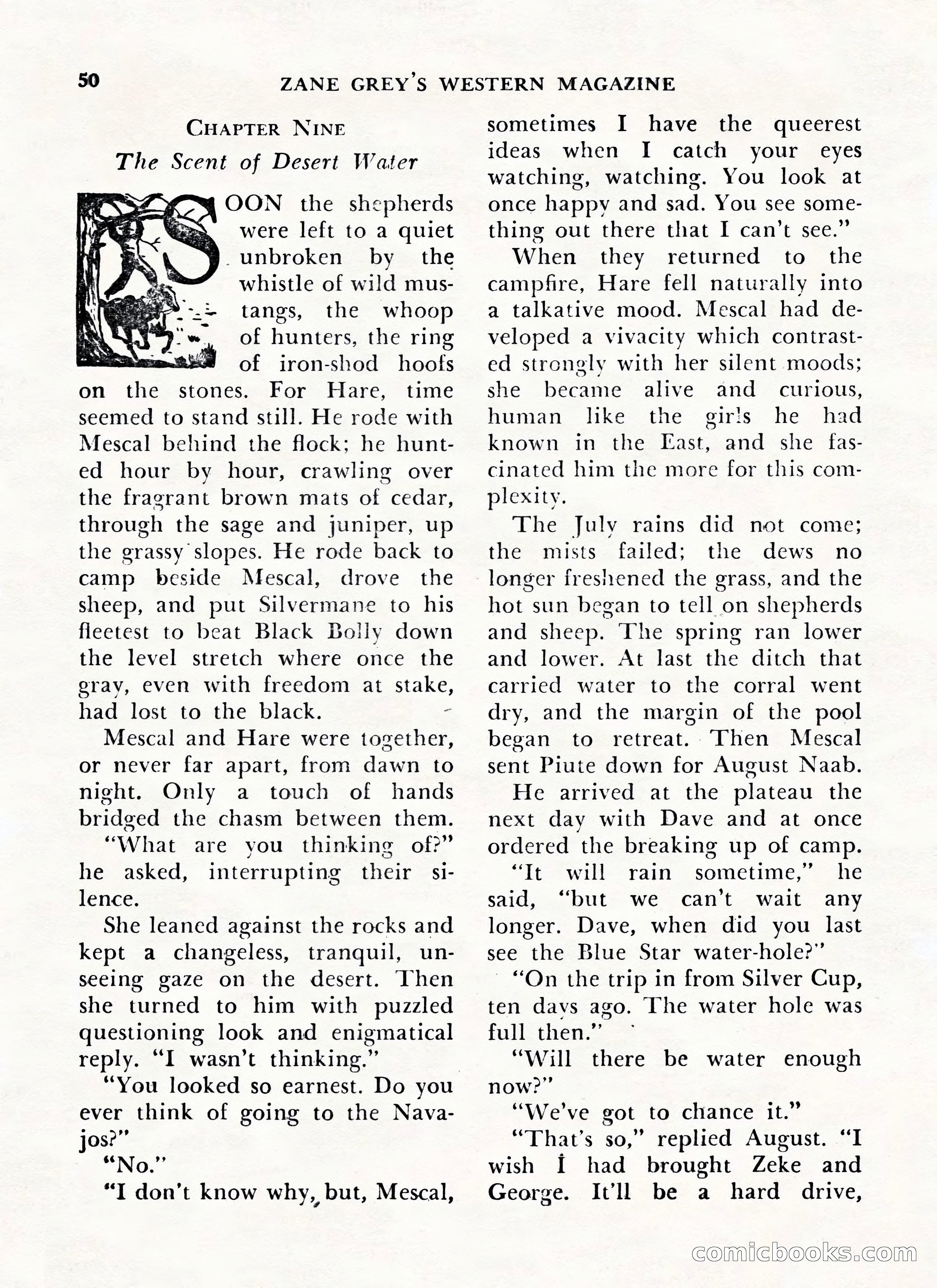 Zane Grey's Western Magazine, May-June 1947 — page 54 of 198
