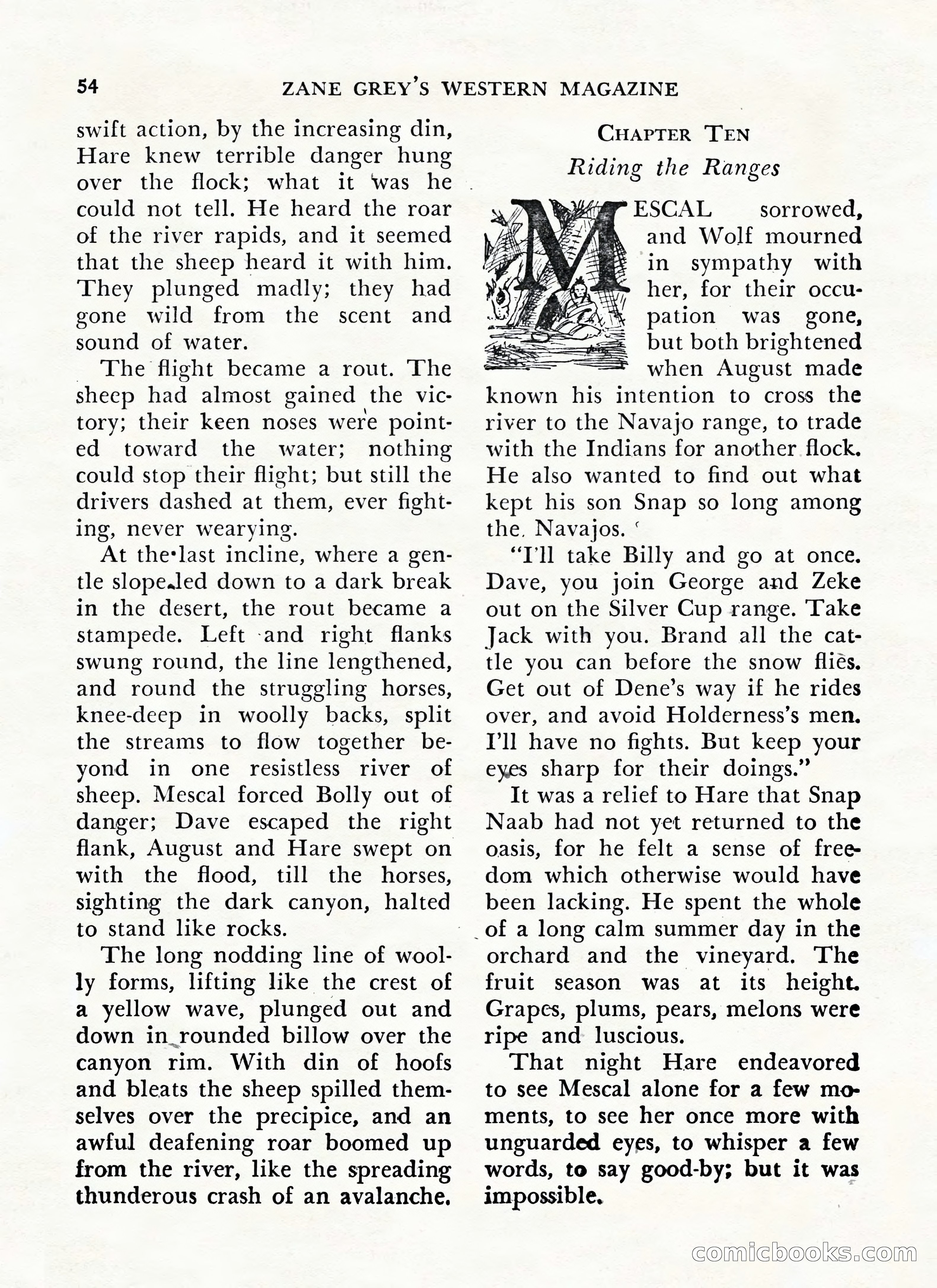 Zane Grey's Western Magazine, May-June 1947 — page 58 of 198