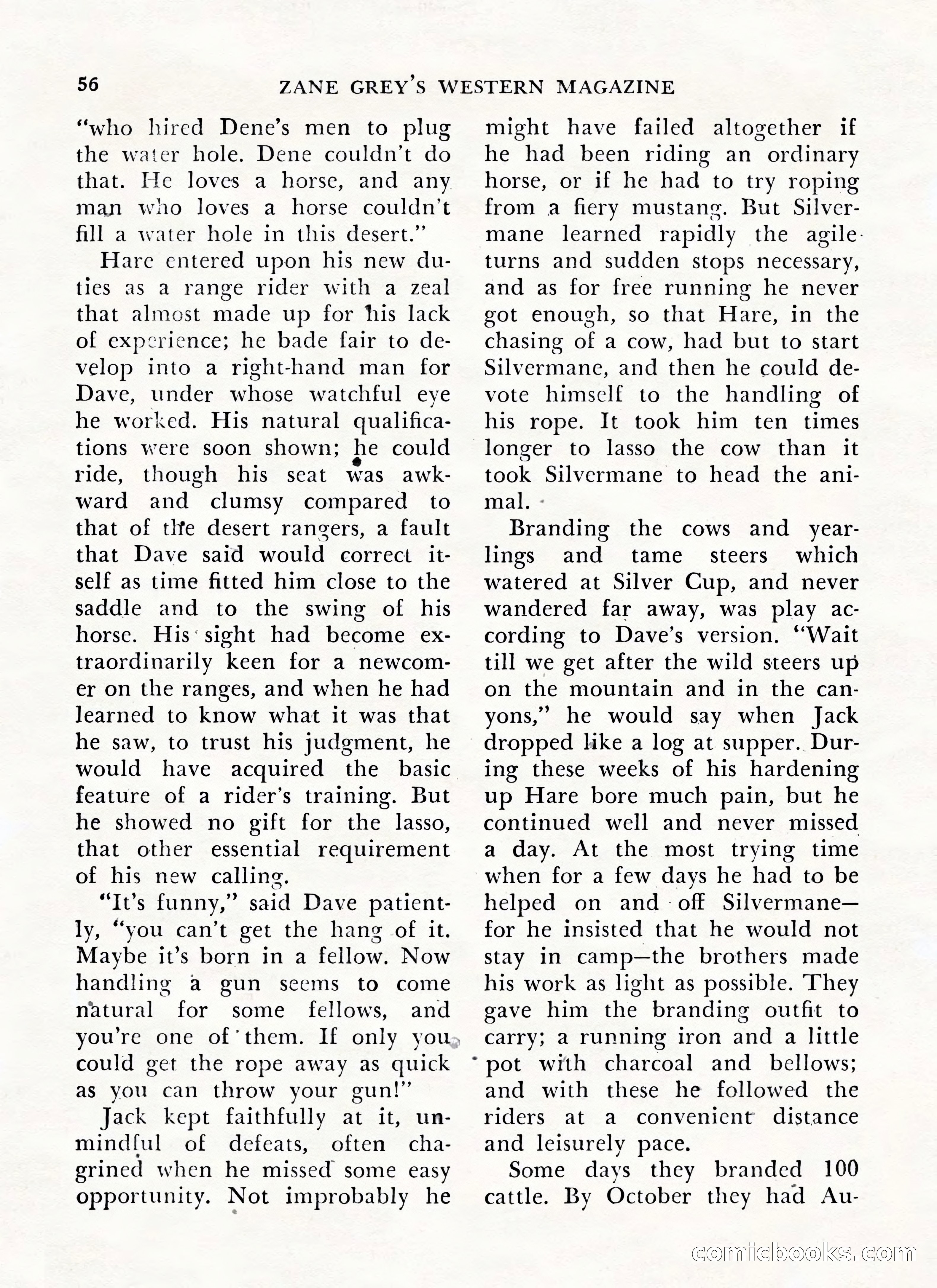 Zane Grey's Western Magazine, May-June 1947 — page 60 of 198