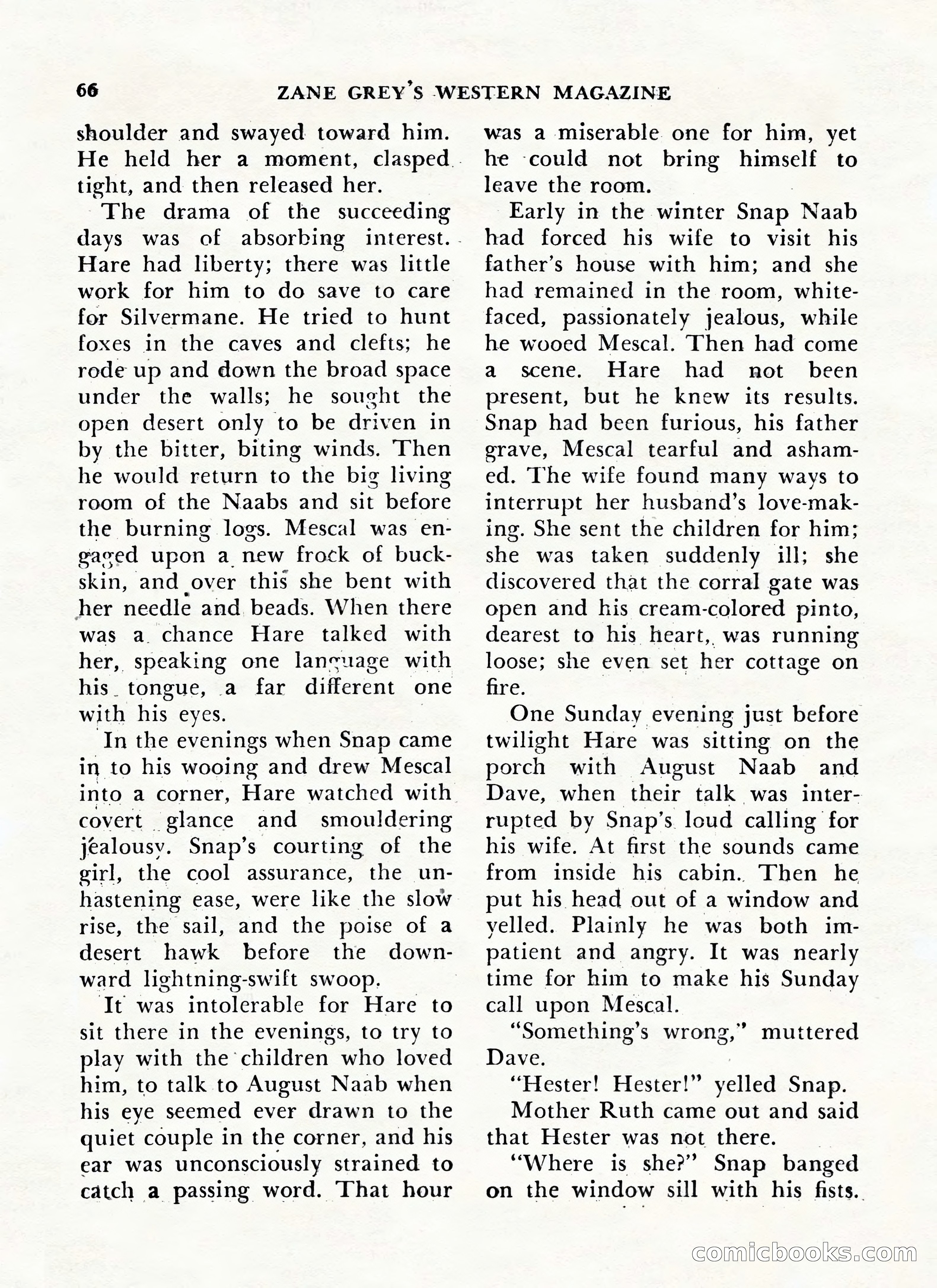 Zane Grey's Western Magazine, May-June 1947 — page 70 of 198