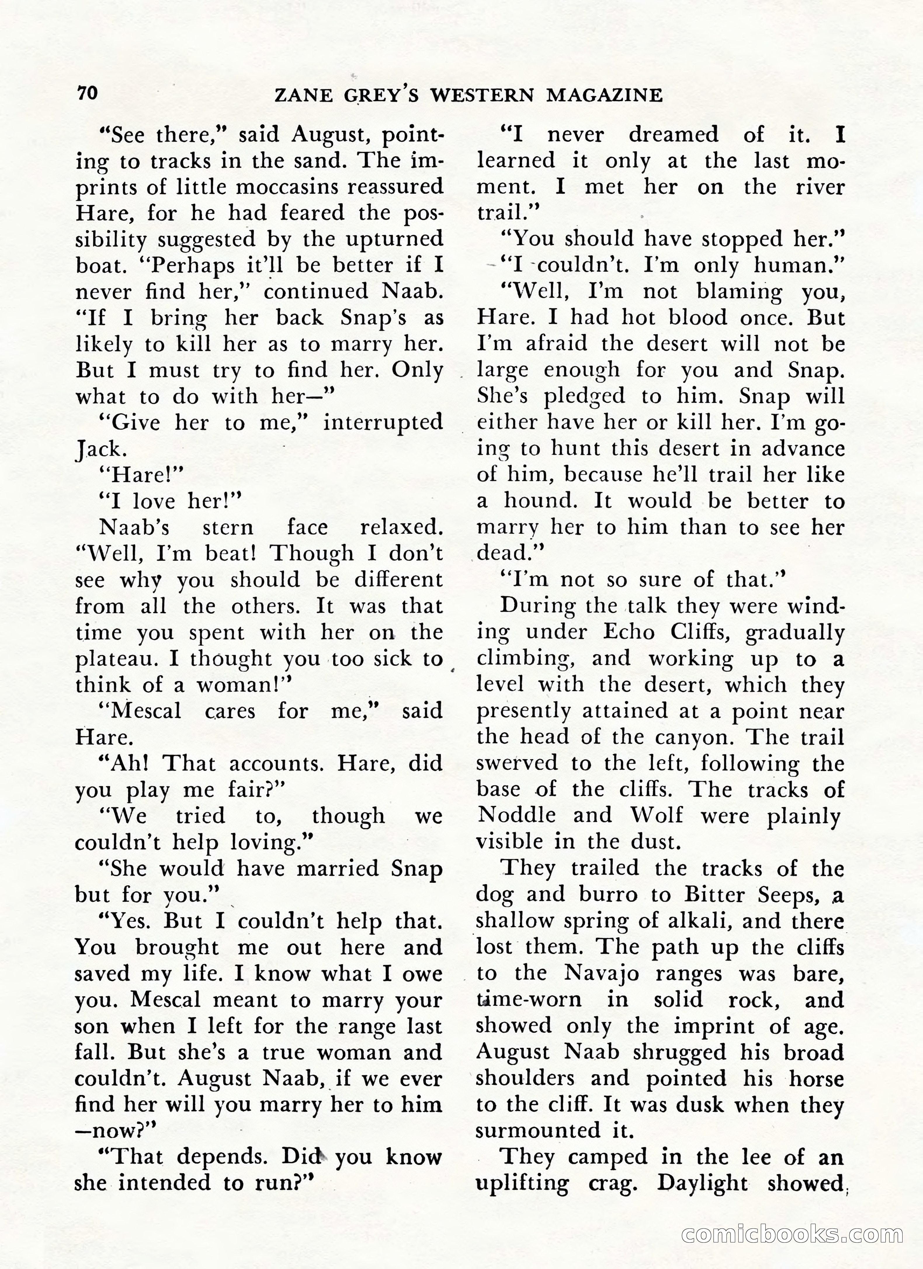 Zane Grey's Western Magazine, May-June 1947 — page 74 of 198