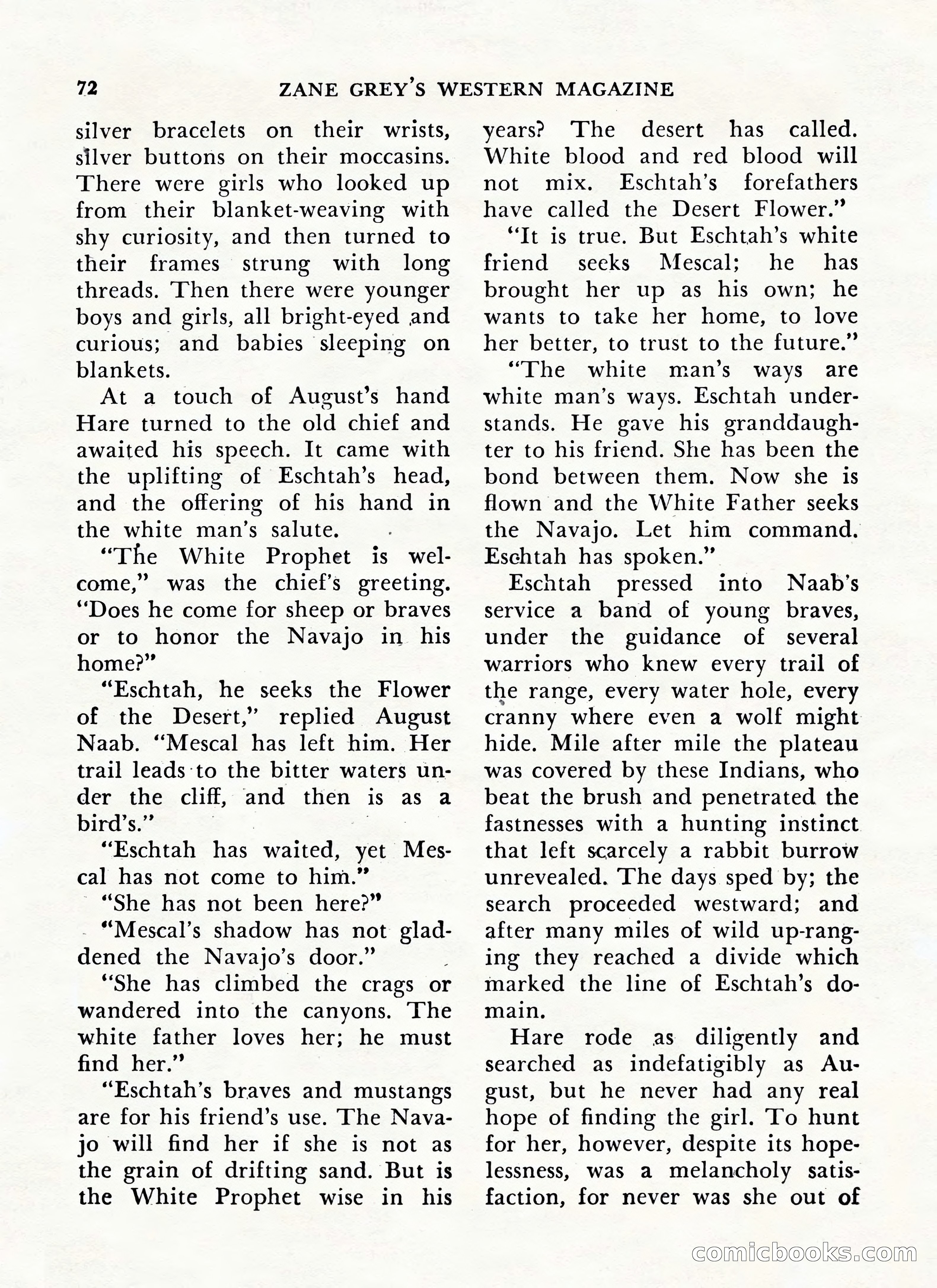 Zane Grey's Western Magazine, May-June 1947 — page 76 of 198