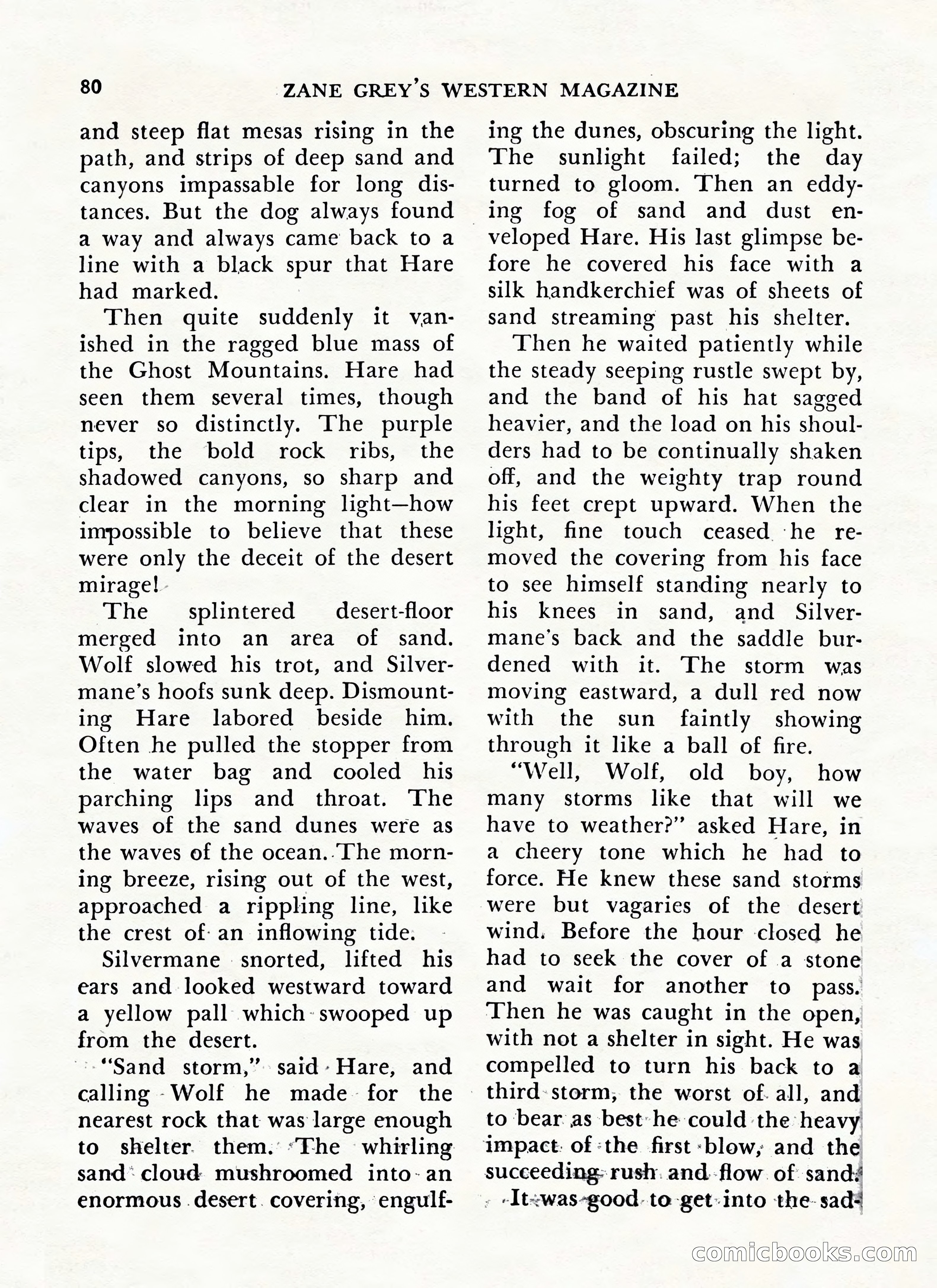 Zane Grey's Western Magazine, May-June 1947 — page 84 of 198