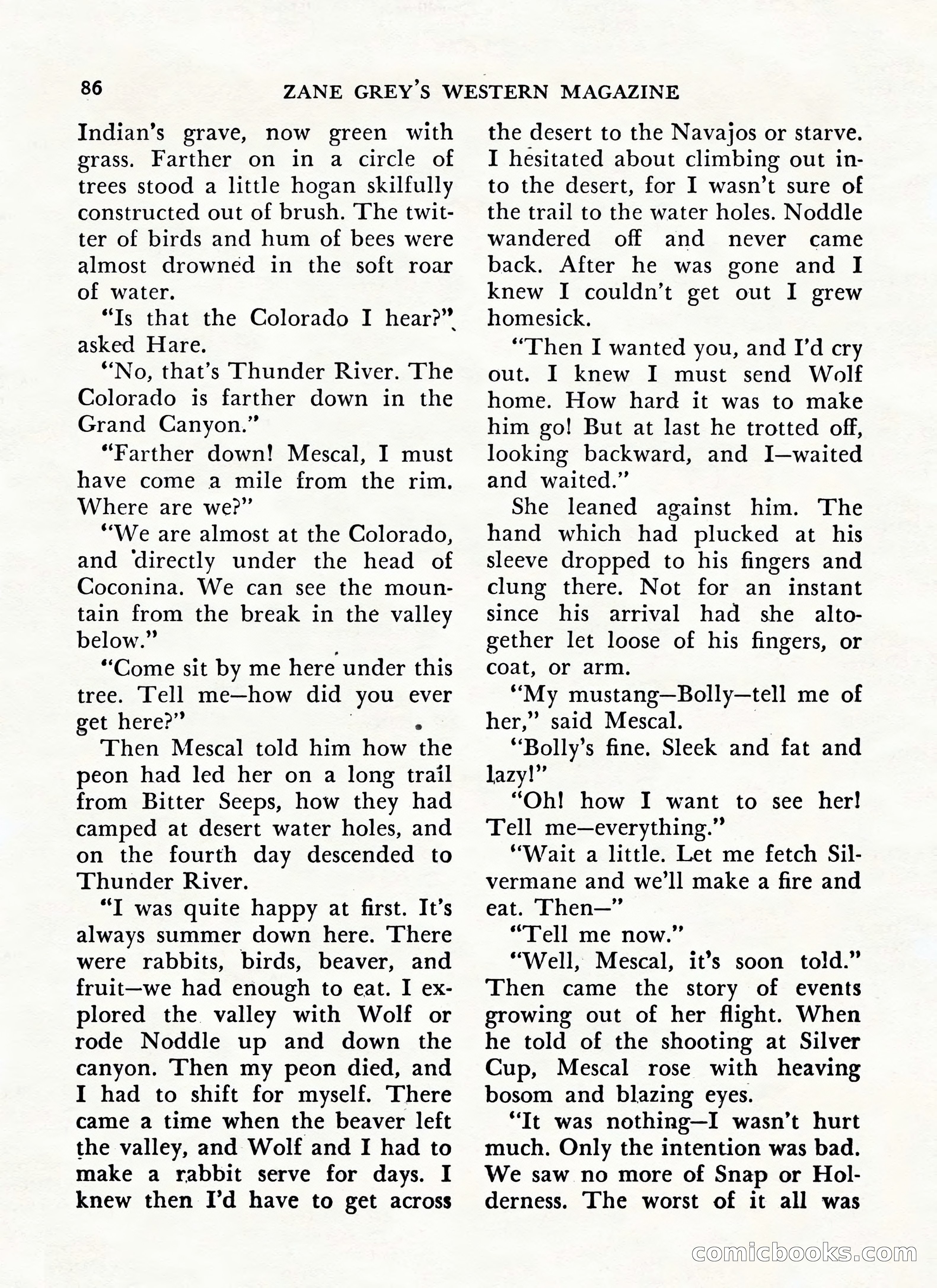 Zane Grey's Western Magazine, May-June 1947 — page 90 of 198