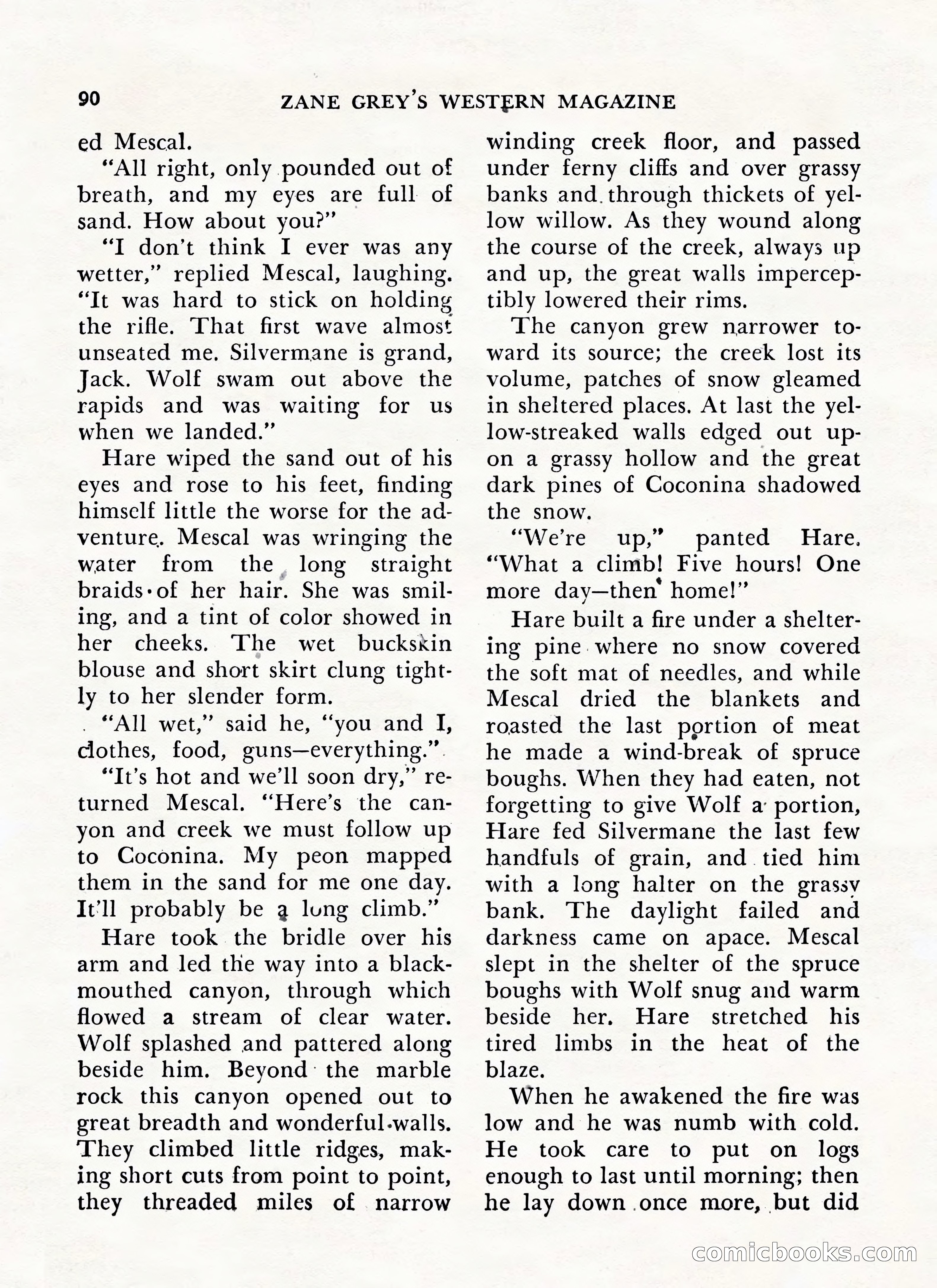 Zane Grey's Western Magazine, May-June 1947 — page 94 of 198