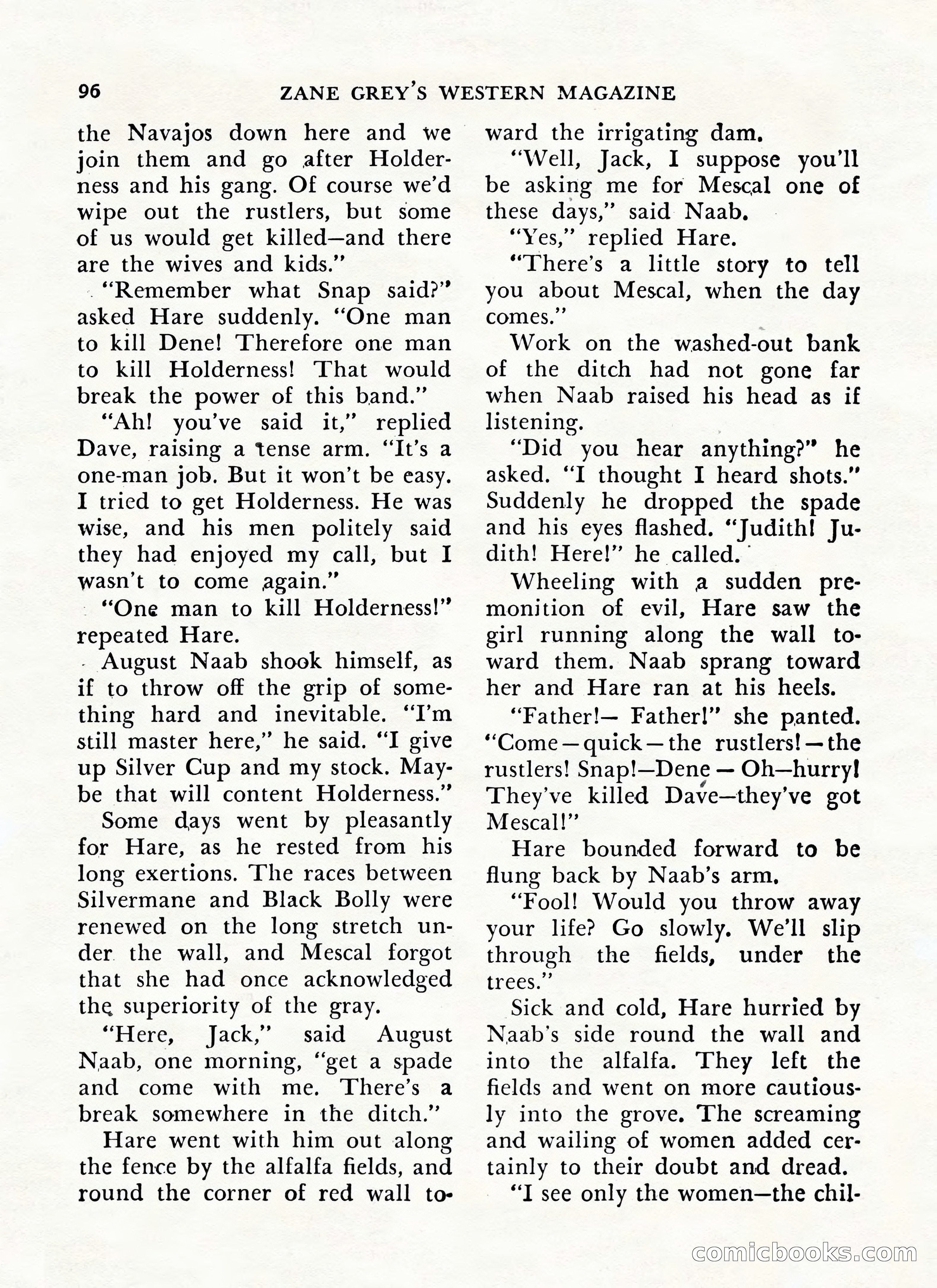 Zane Grey's Western Magazine, May-June 1947 — page 100 of 198