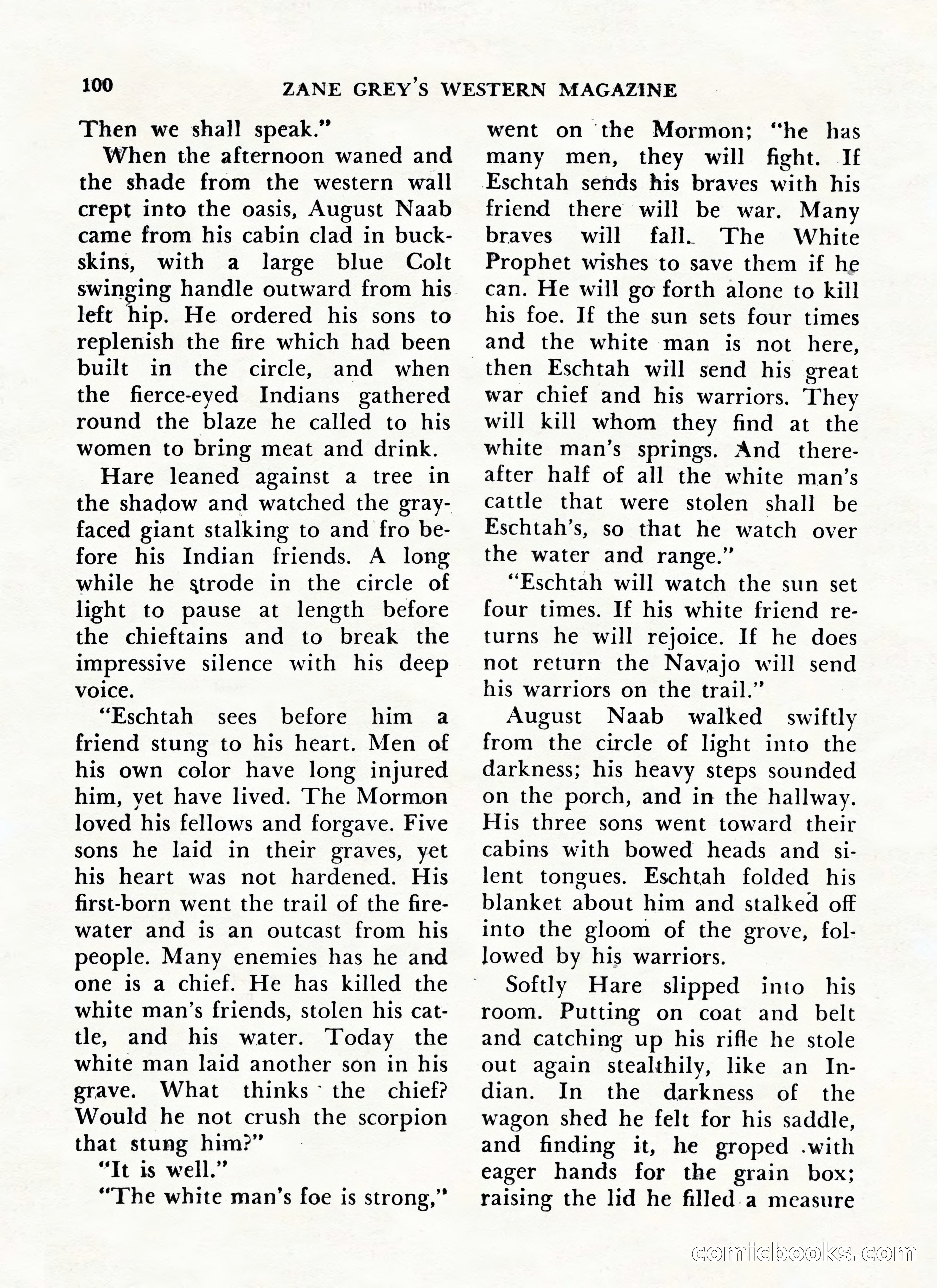 Zane Grey's Western Magazine, May-June 1947 — page 104 of 198