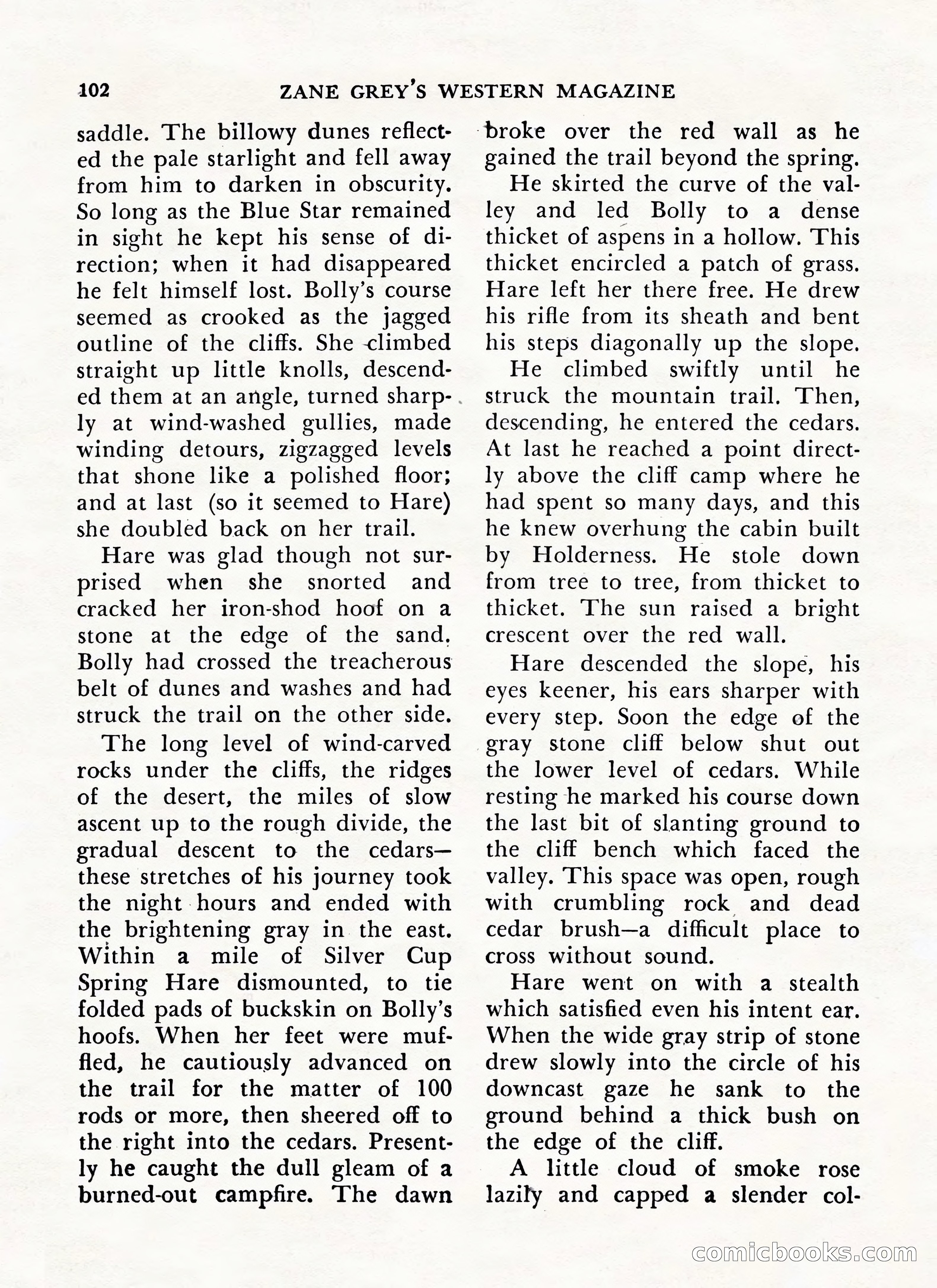 Zane Grey's Western Magazine, May-June 1947 — page 106 of 198