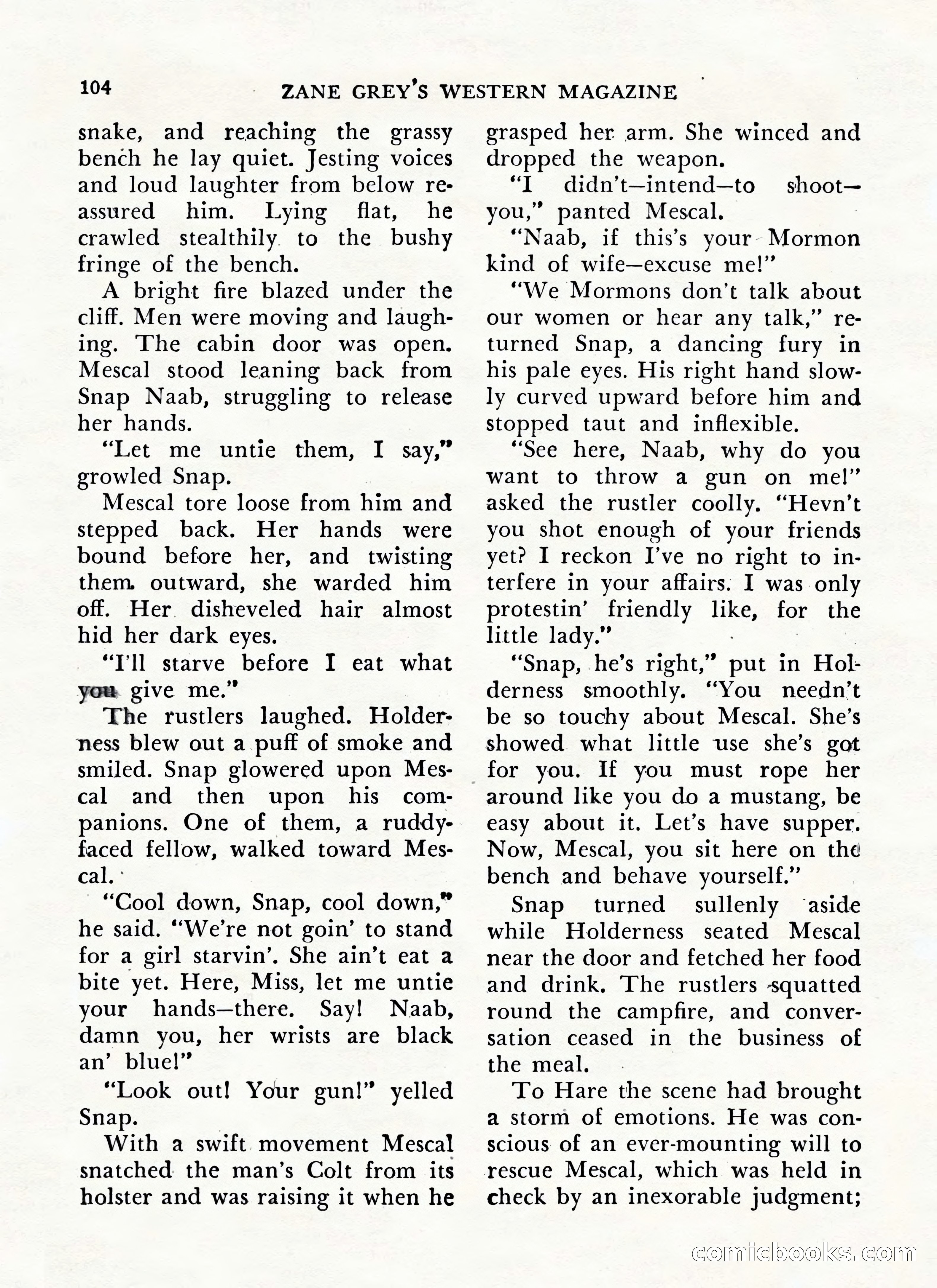 Zane Grey's Western Magazine, May-June 1947 — page 108 of 198