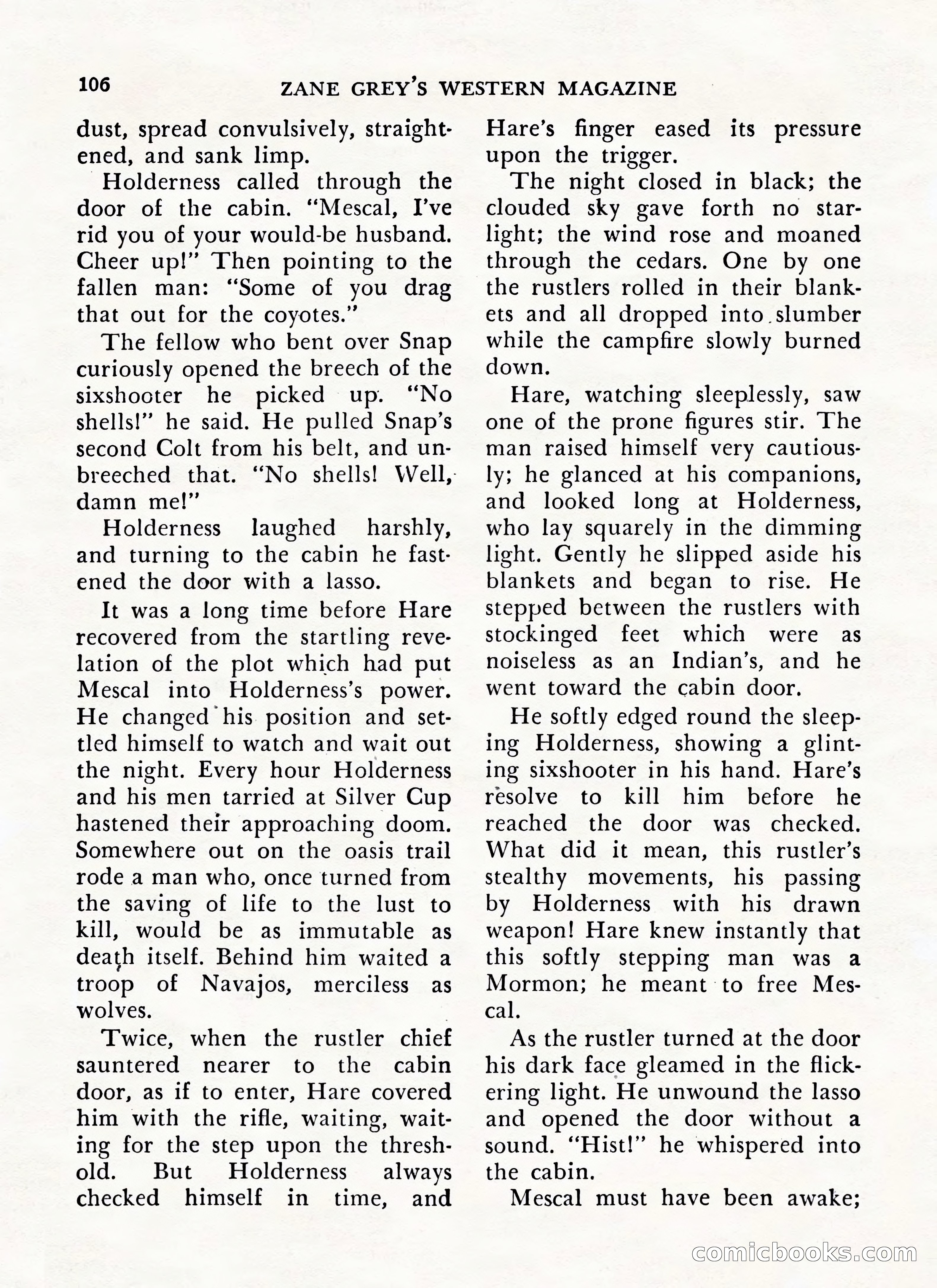 Zane Grey's Western Magazine, May-June 1947 — page 110 of 198