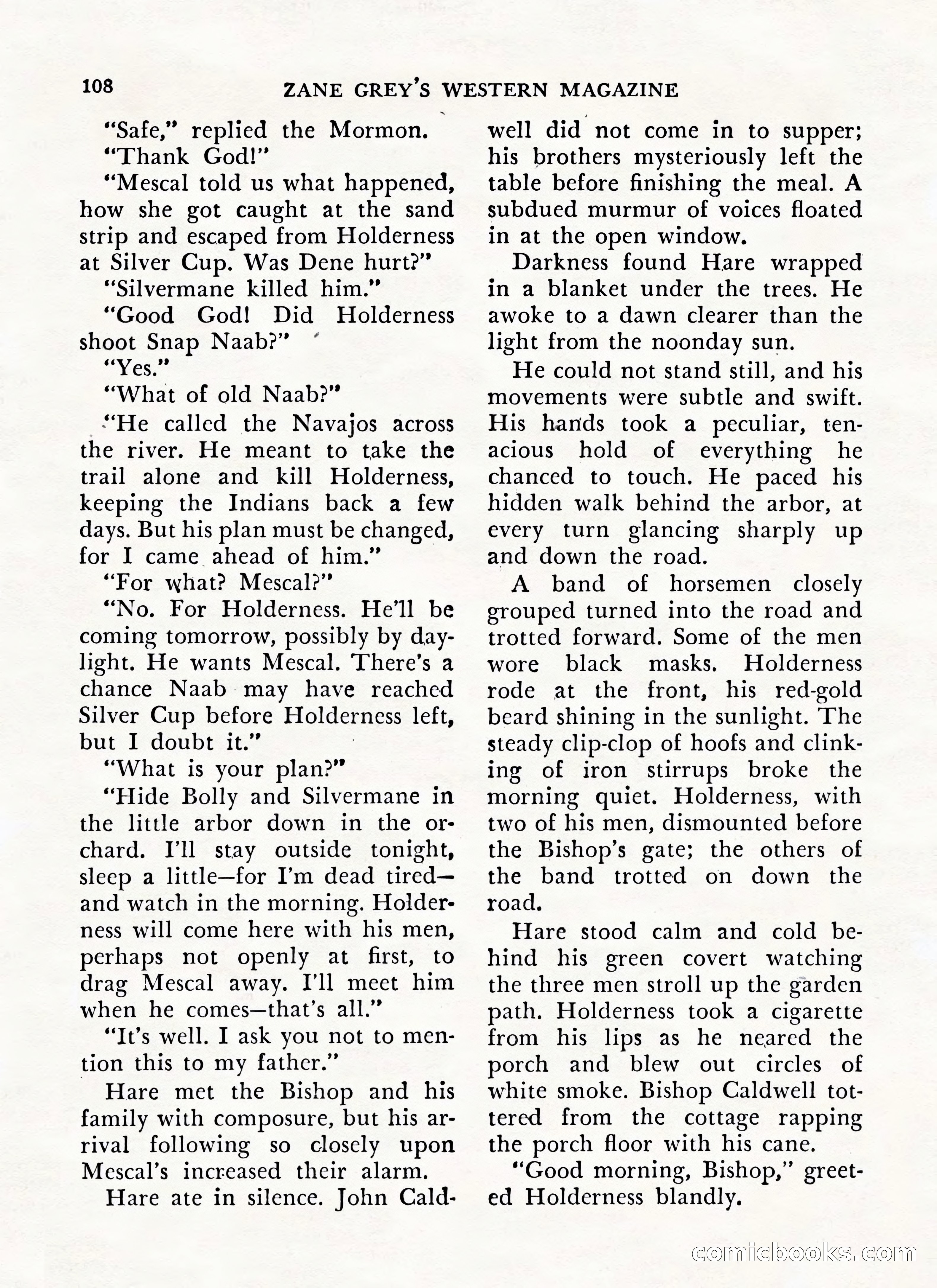 Zane Grey's Western Magazine, May-June 1947 — page 112 of 198