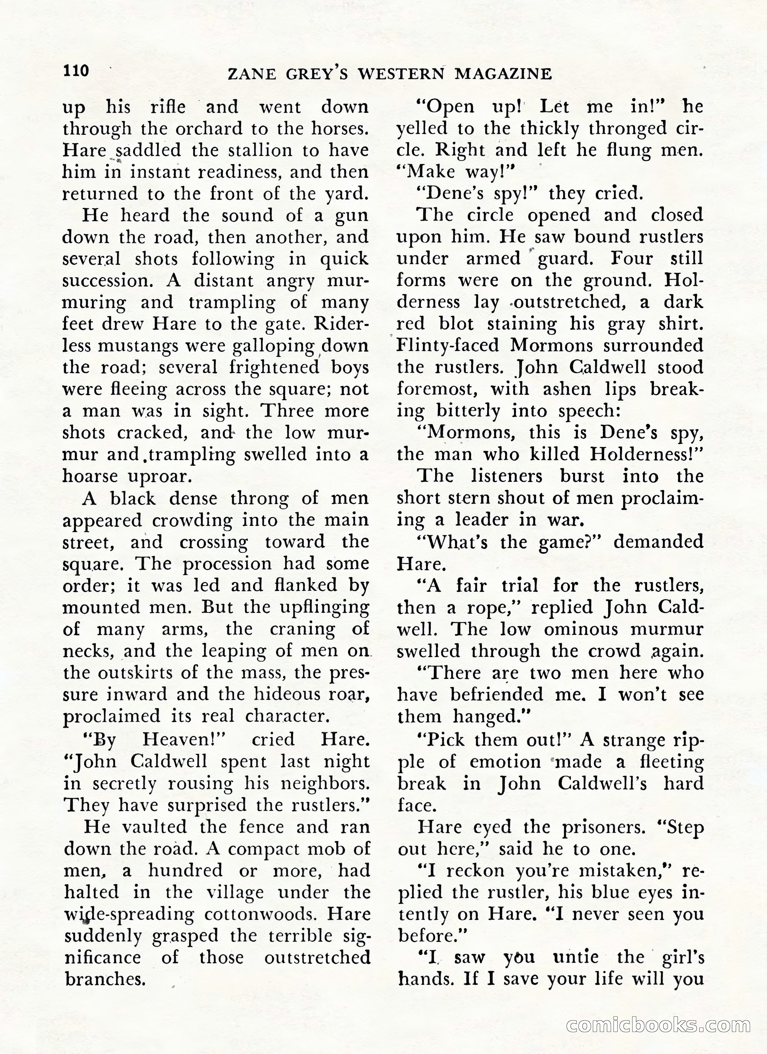 Zane Grey's Western Magazine, May-June 1947 — page 114 of 198