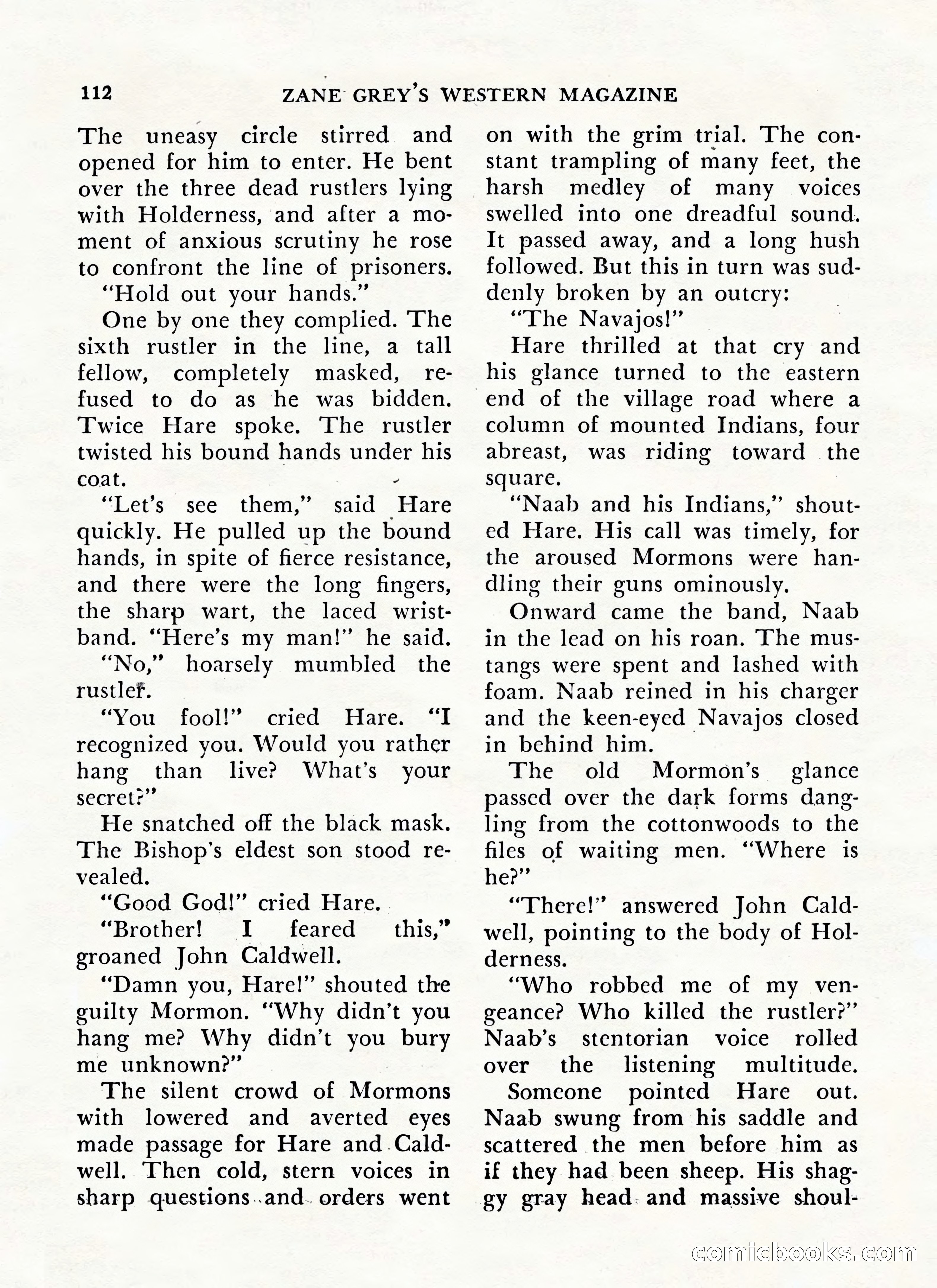 Zane Grey's Western Magazine, May-June 1947 — page 116 of 198