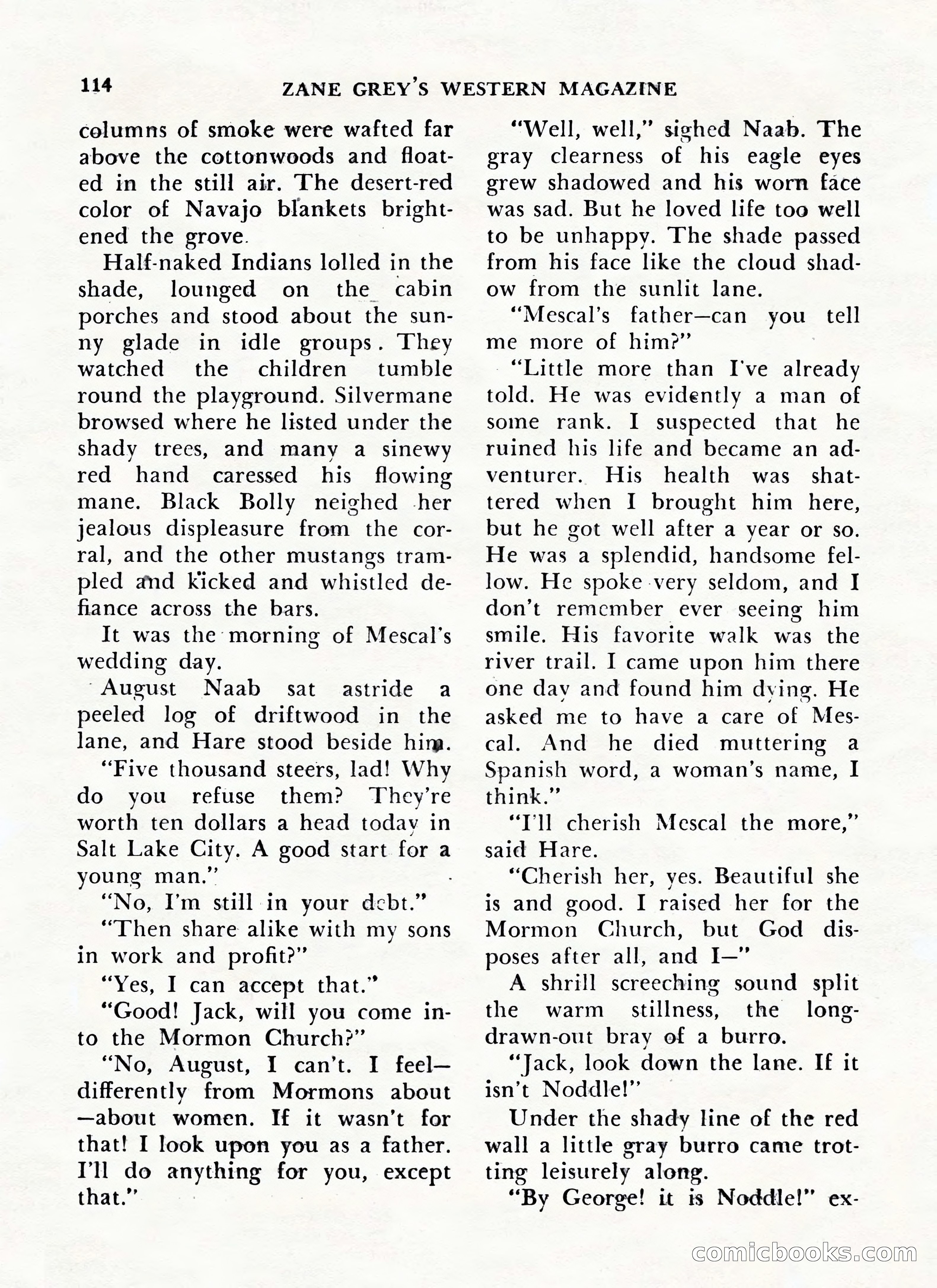 Zane Grey's Western Magazine, May-June 1947 — page 118 of 198