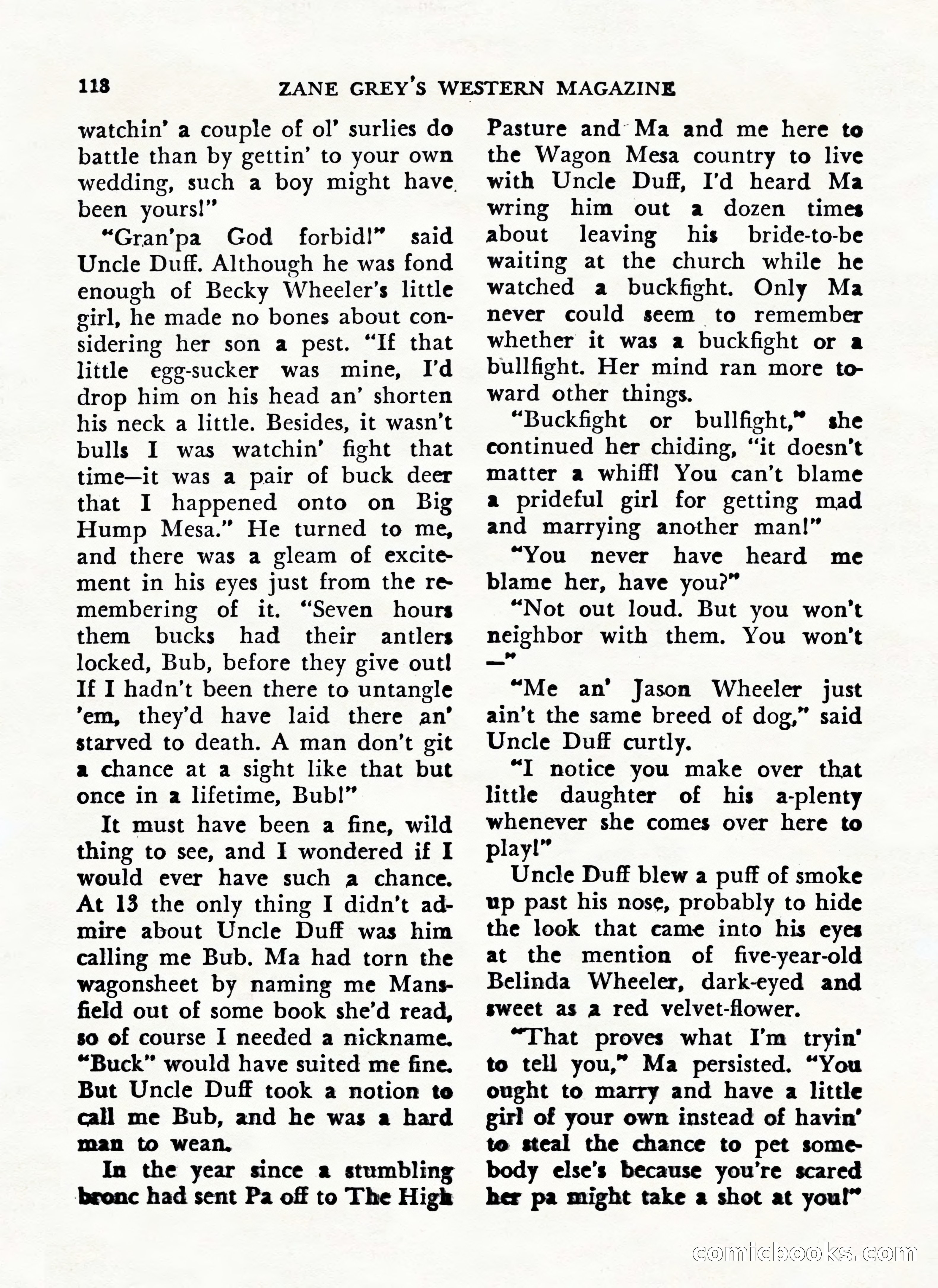Zane Grey's Western Magazine, May-June 1947 — page 122 of 198