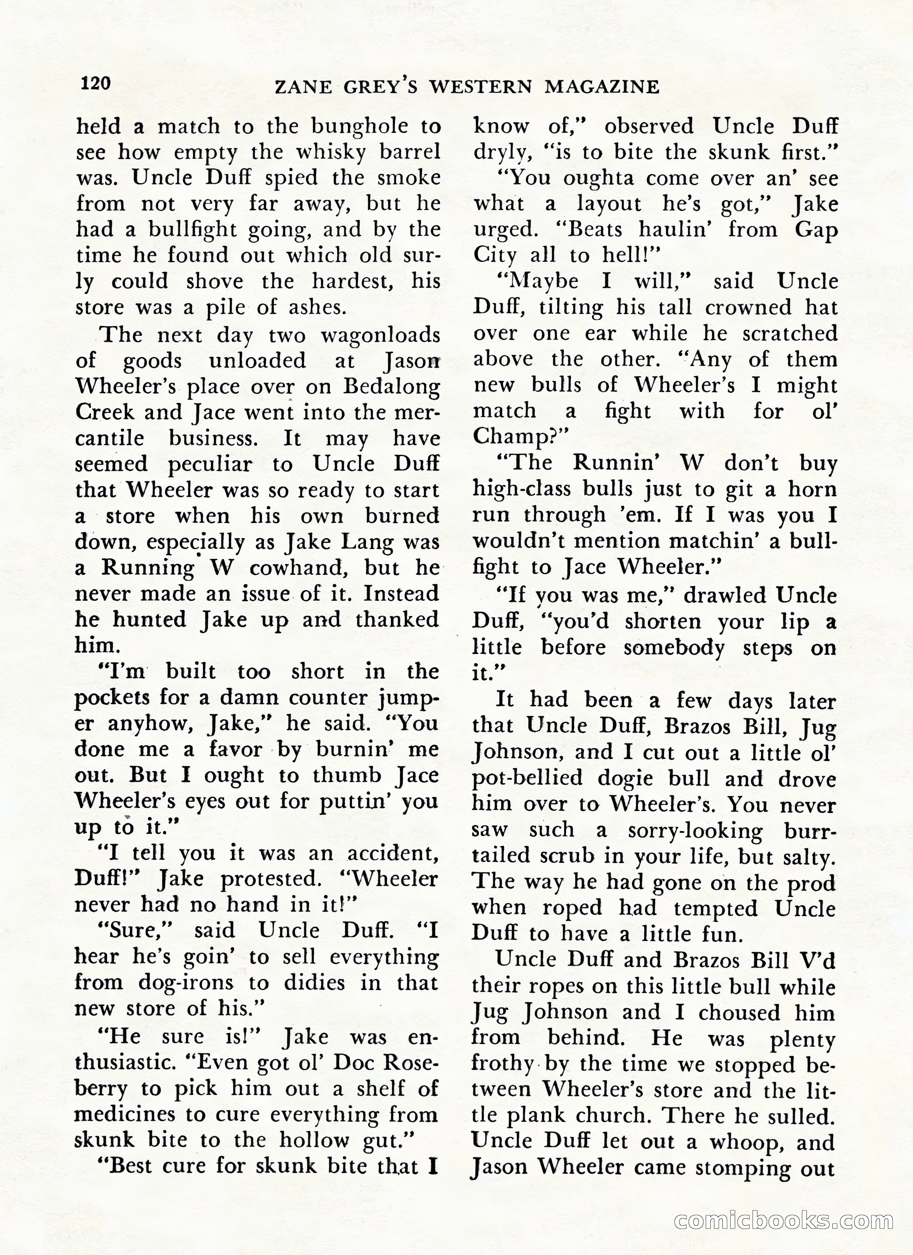 Zane Grey's Western Magazine, May-June 1947 — page 124 of 198
