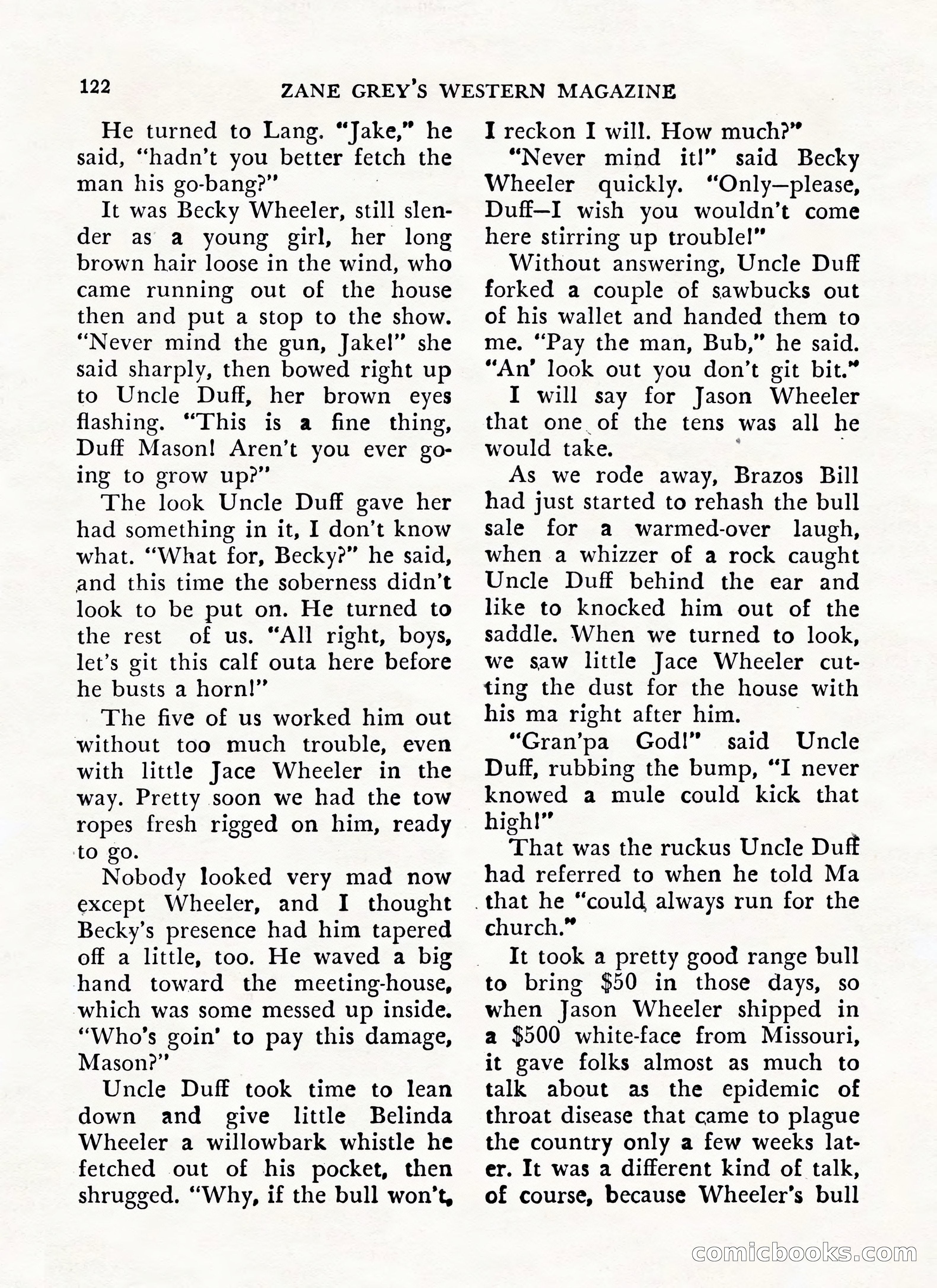 Zane Grey's Western Magazine, May-June 1947 — page 126 of 198