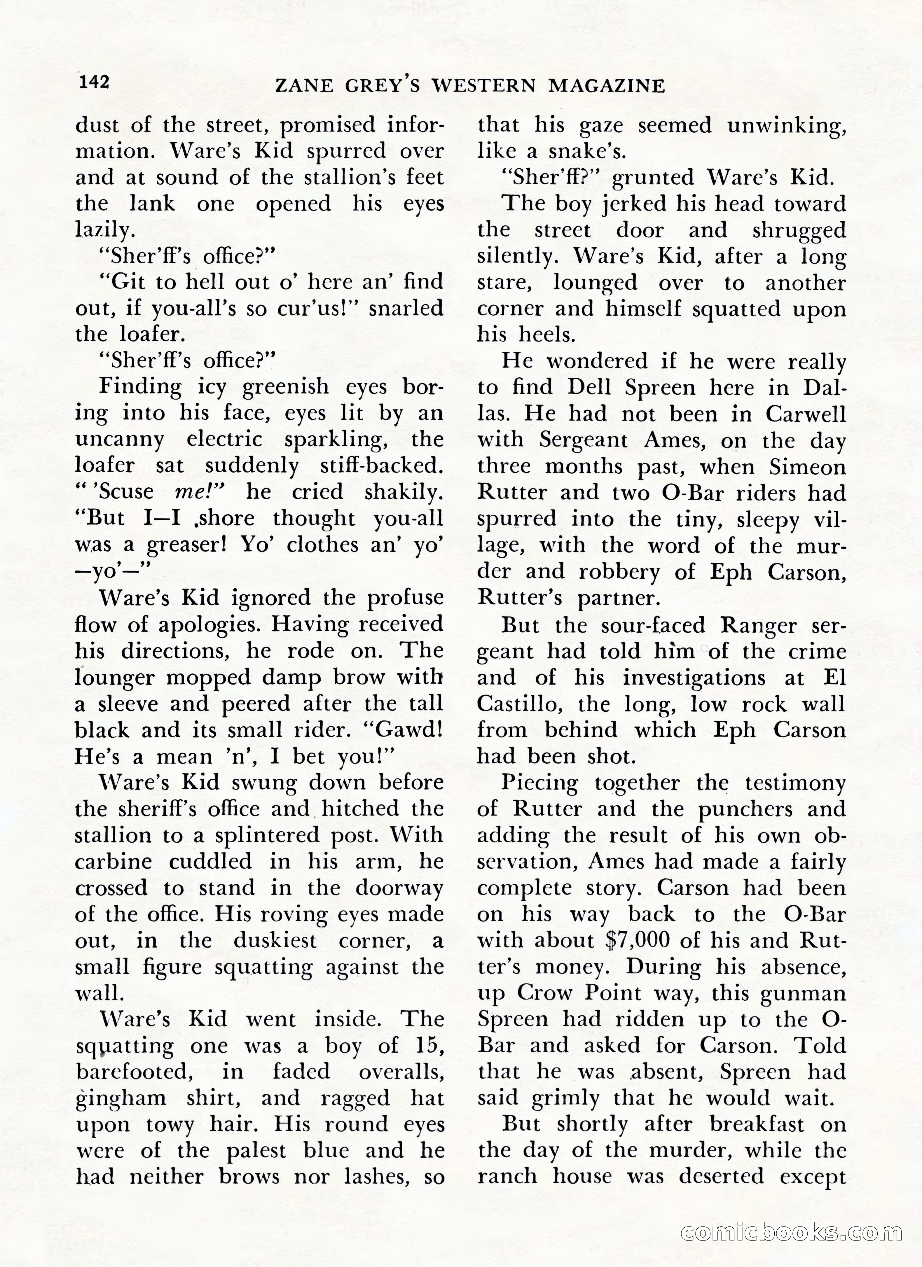 Zane Grey's Western Magazine, May-June 1947 — page 146 of 198