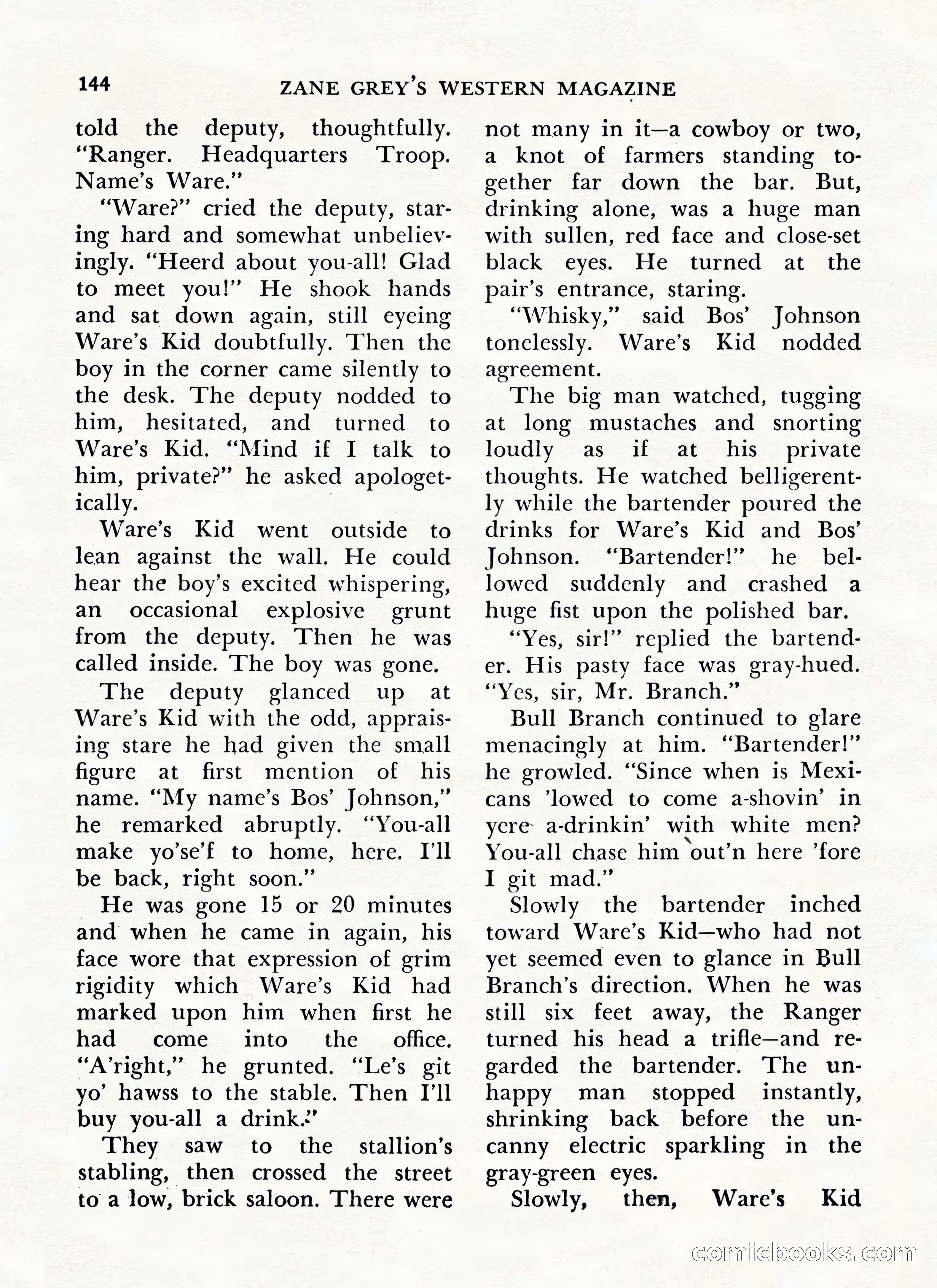 Zane Grey's Western Magazine, May-June 1947 — page 148 of 198