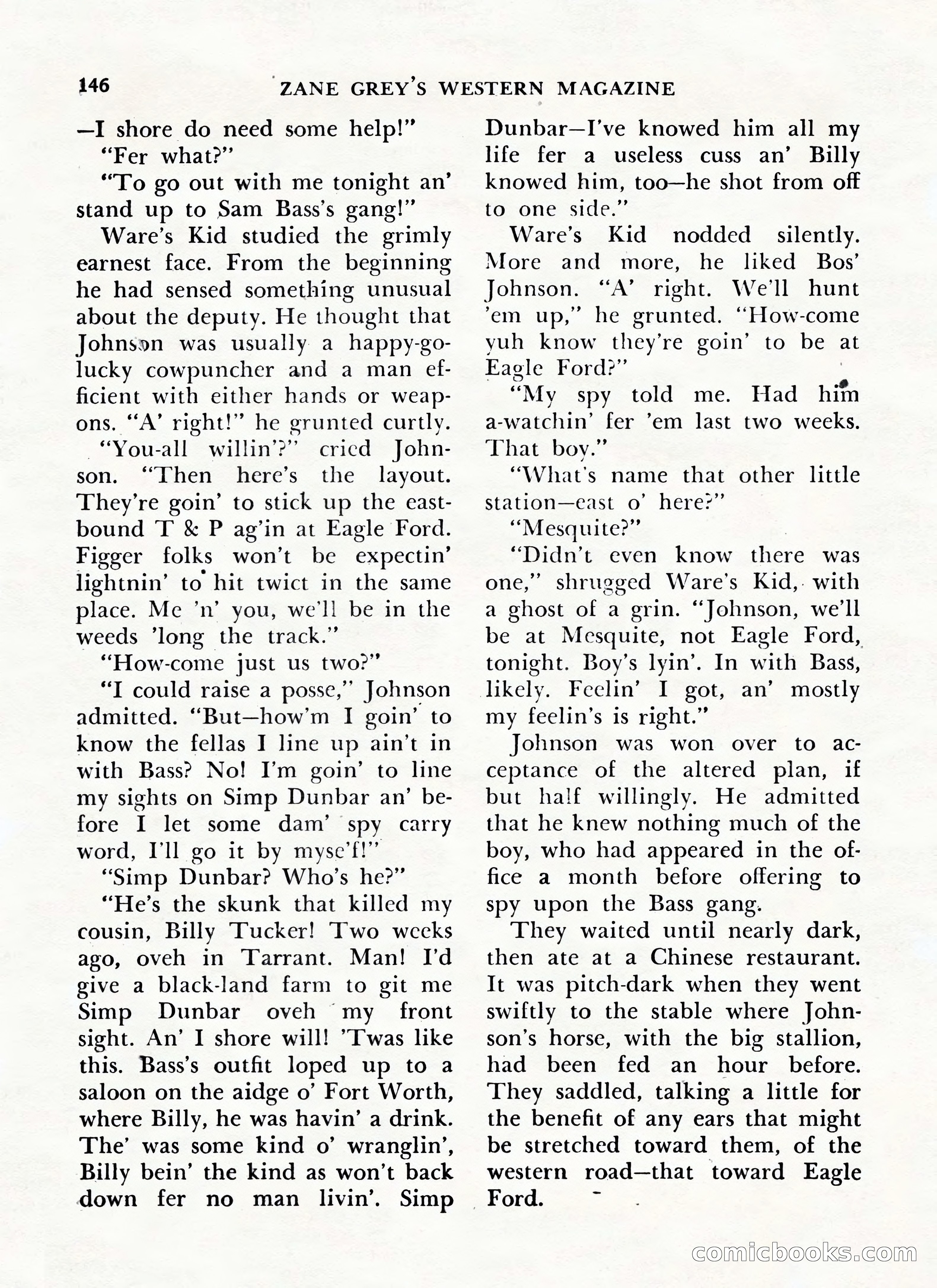 Zane Grey's Western Magazine, May-June 1947 — page 150 of 198
