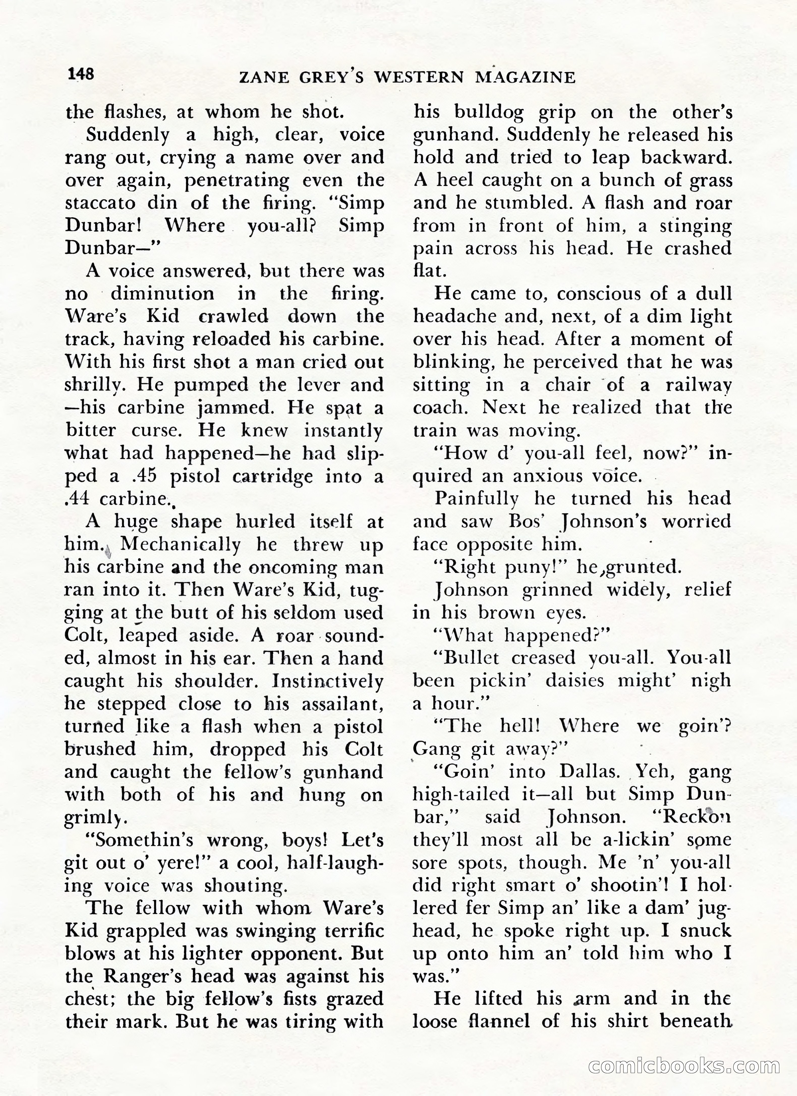 Zane Grey's Western Magazine, May-June 1947 — page 152 of 198