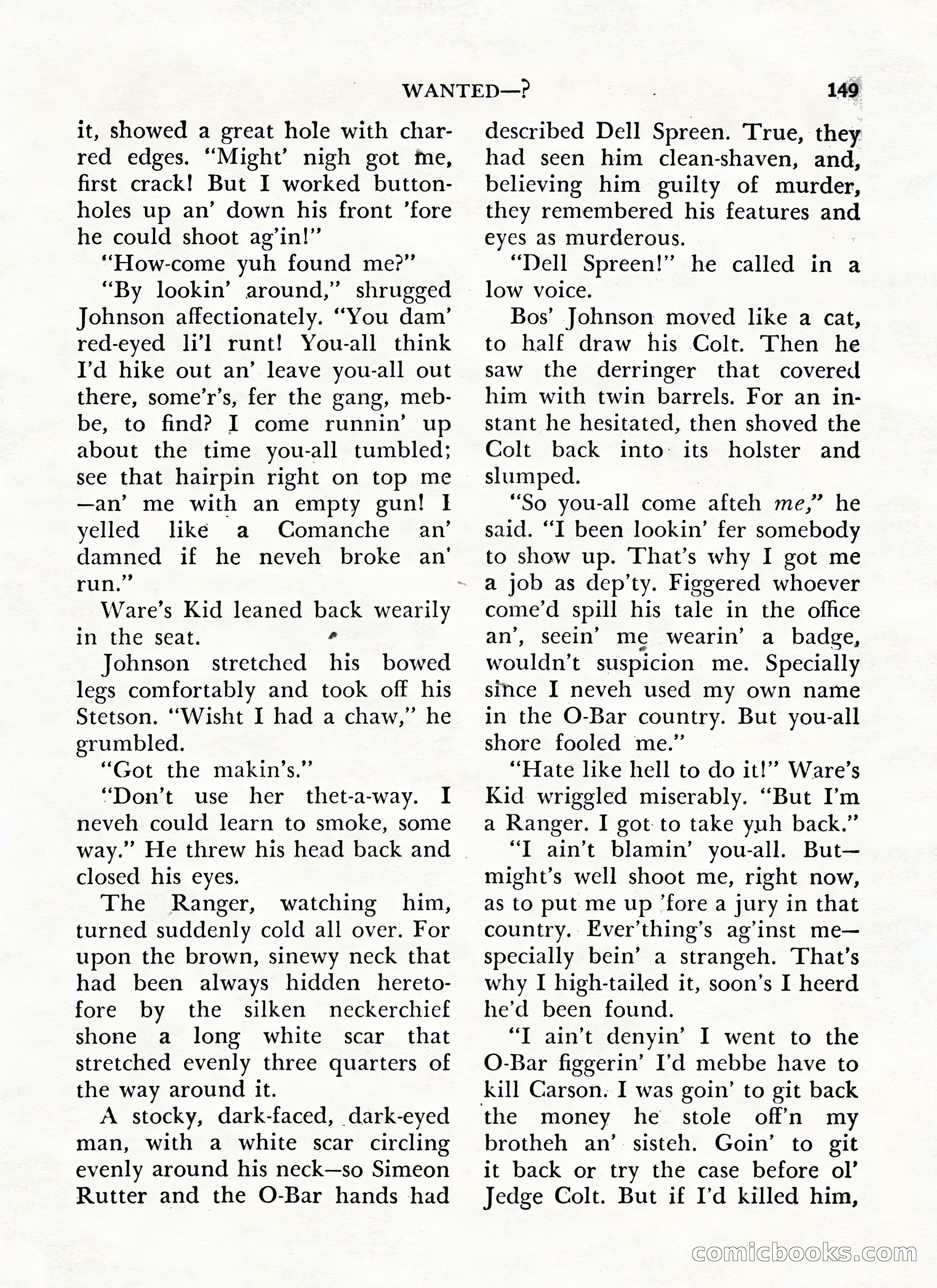 Zane Grey's Western Magazine, May-June 1947 — page 153 of 198
