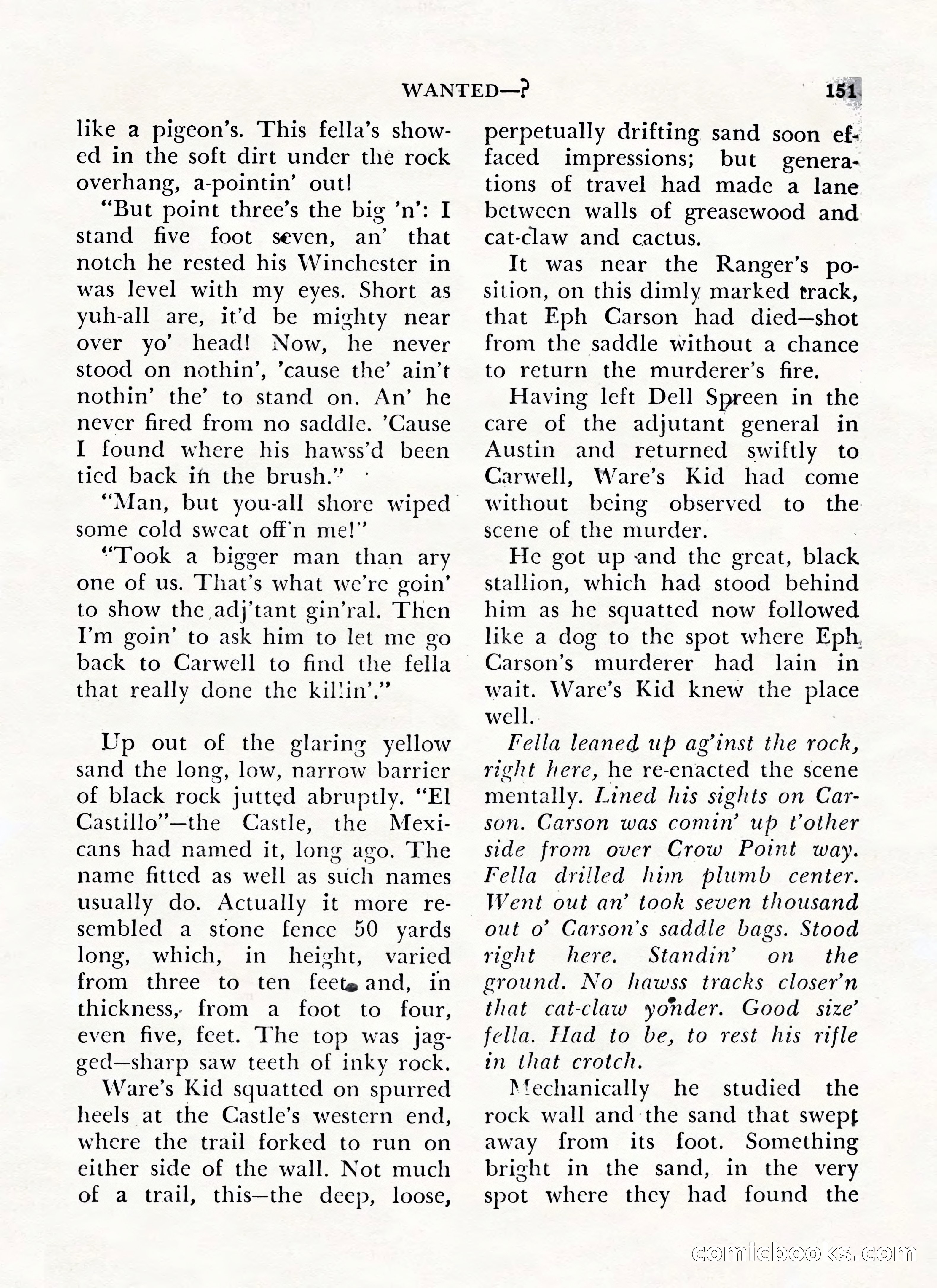 Zane Grey's Western Magazine, May-June 1947 — page 155 of 198