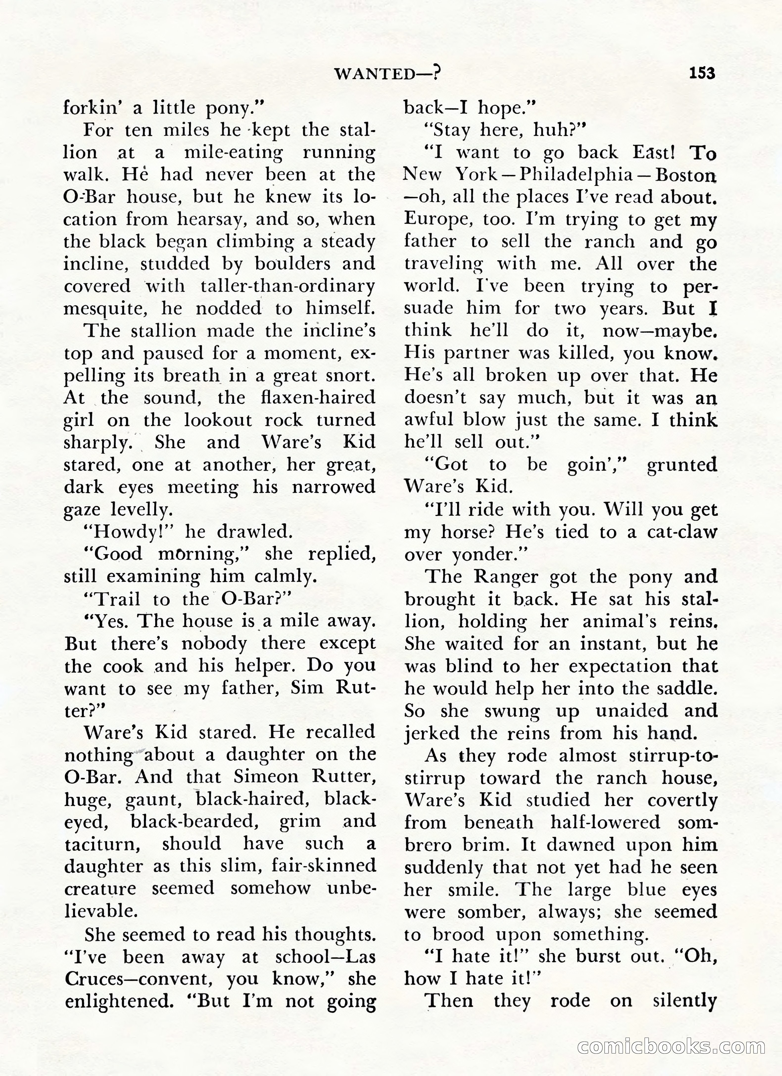 Zane Grey's Western Magazine, May-June 1947 — page 157 of 198