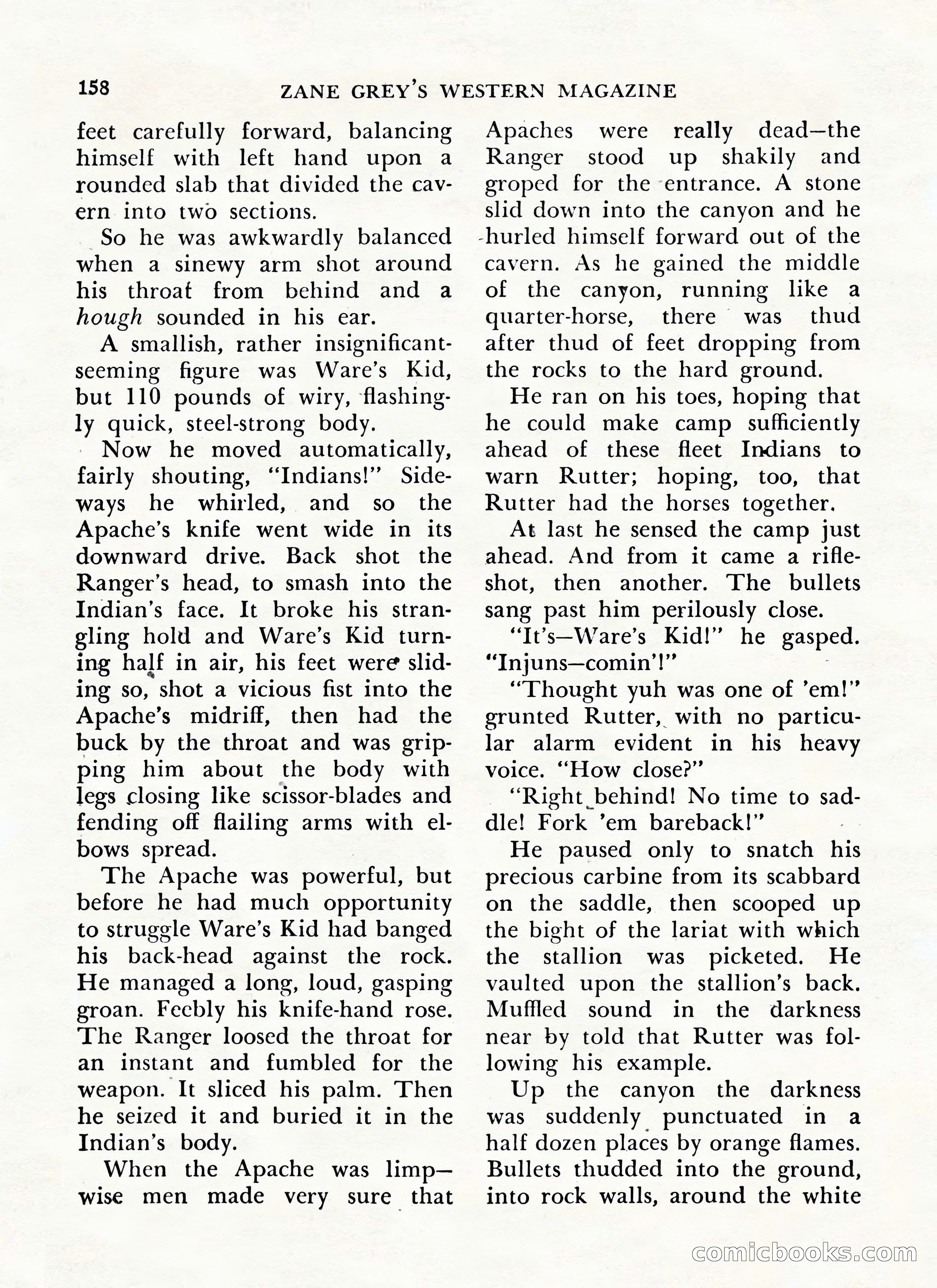 Zane Grey's Western Magazine, May-June 1947 — page 162 of 198