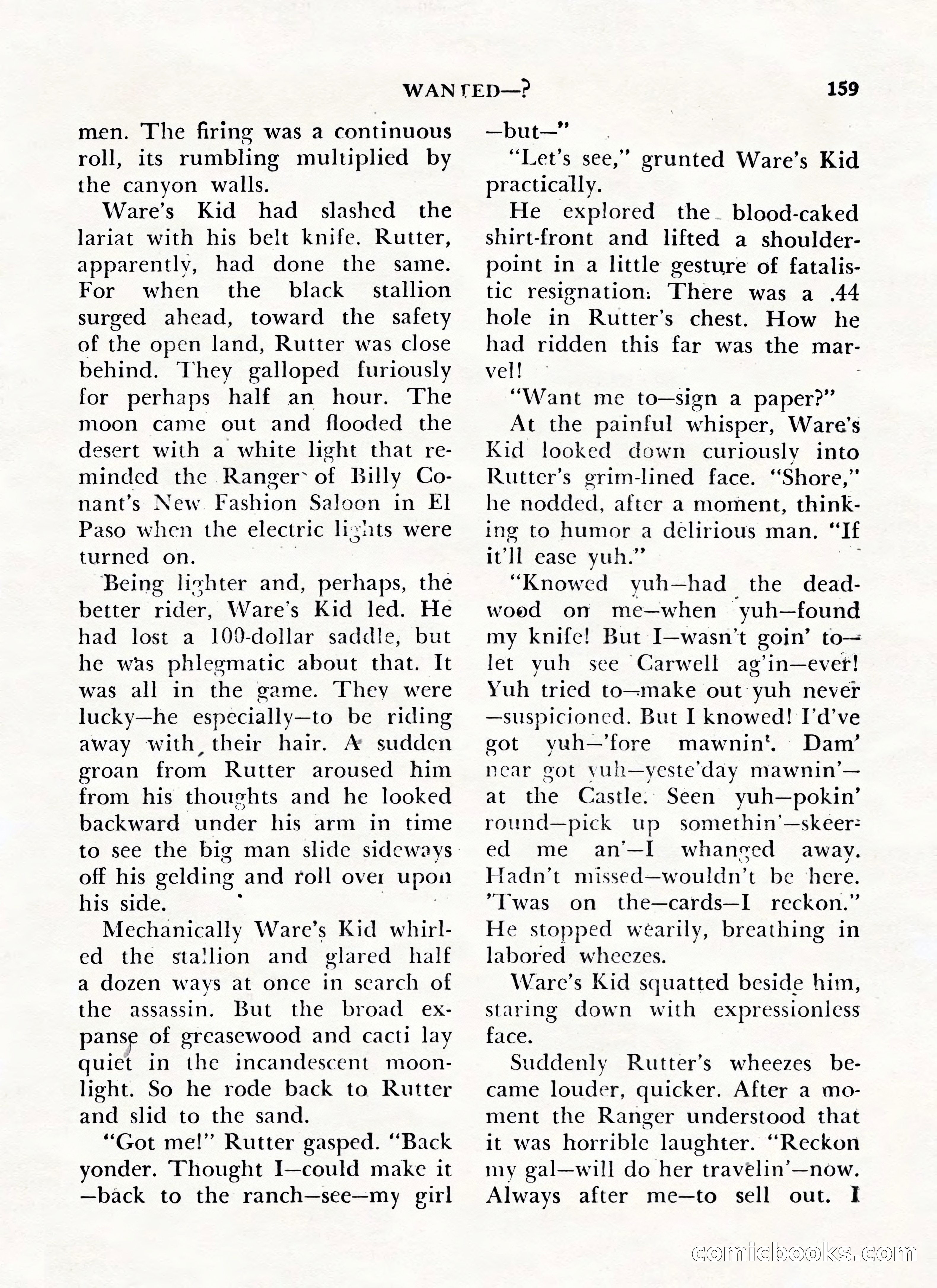 Zane Grey's Western Magazine, May-June 1947 — page 163 of 198