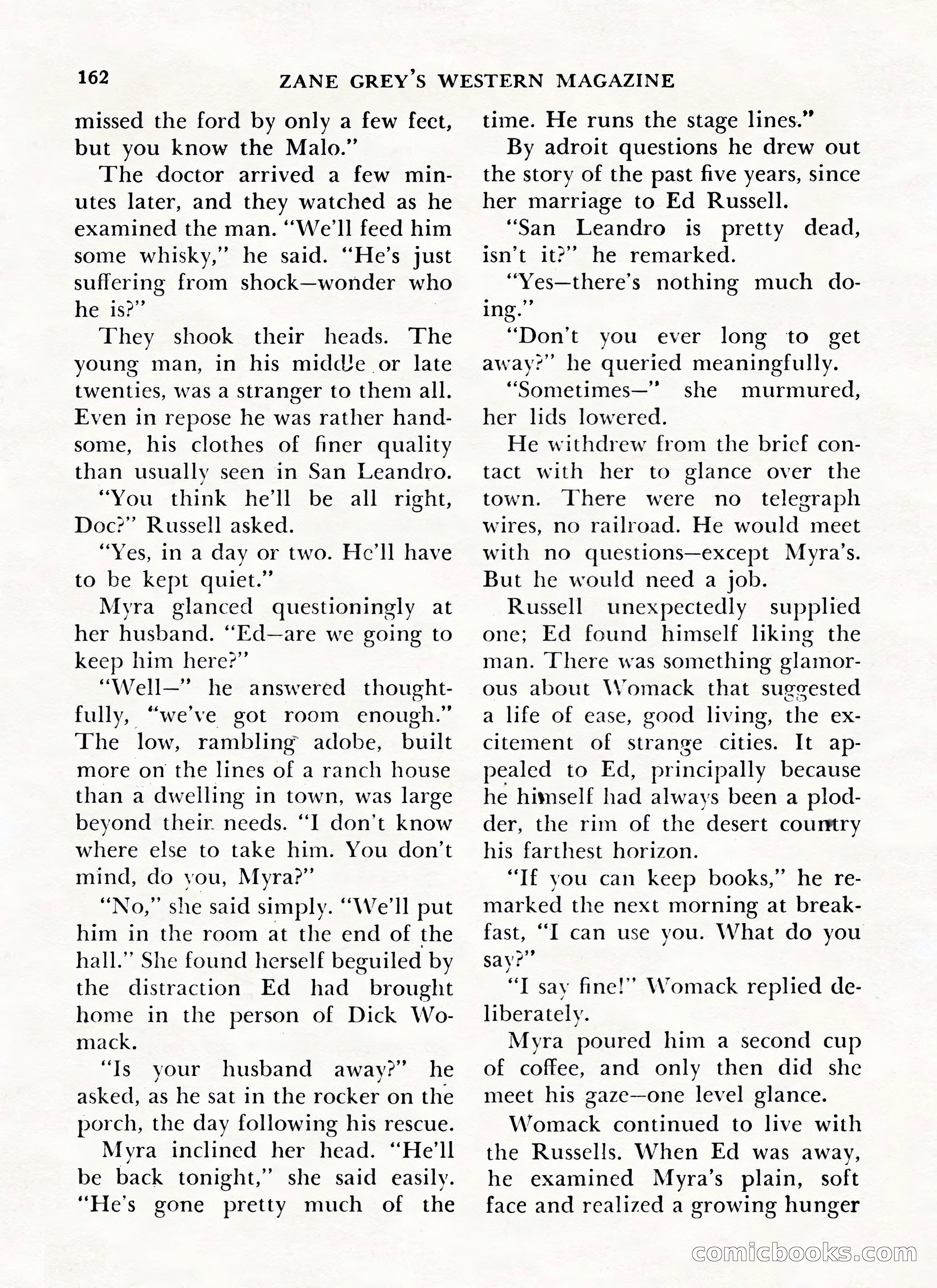 Zane Grey's Western Magazine, May-June 1947 — page 166 of 198