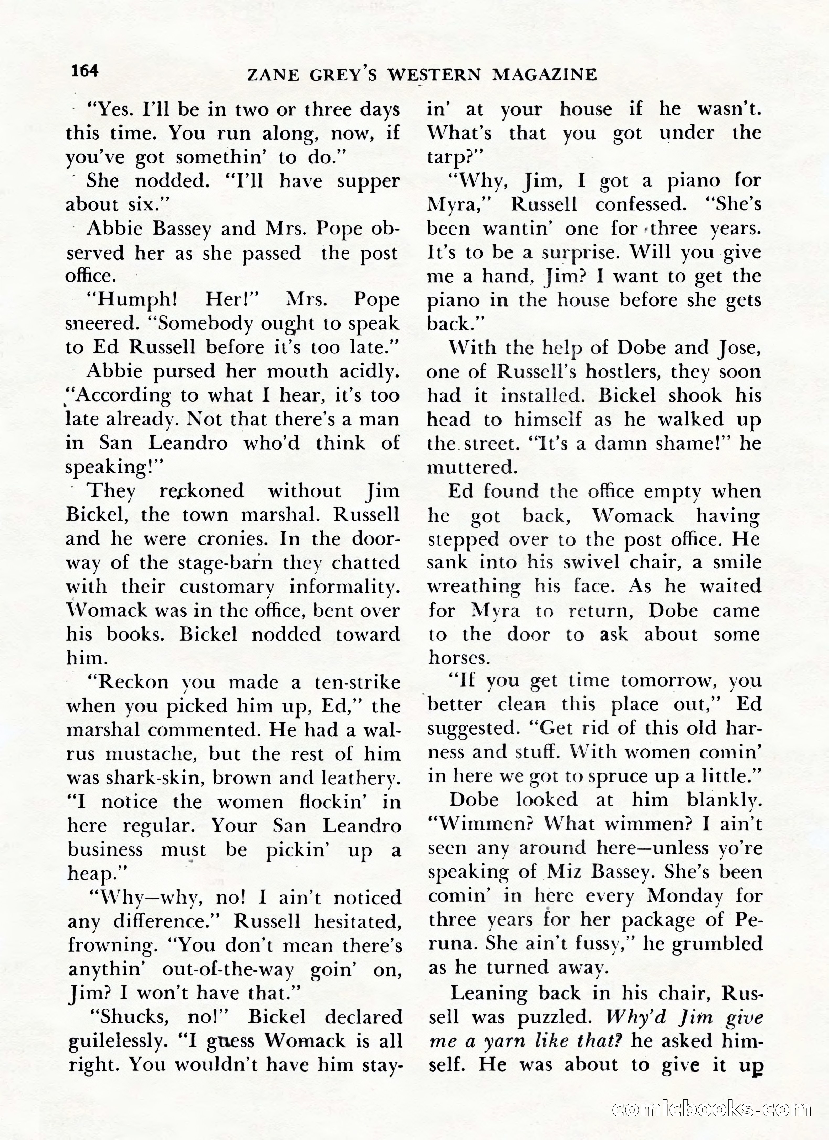Zane Grey's Western Magazine, May-June 1947 — page 168 of 198