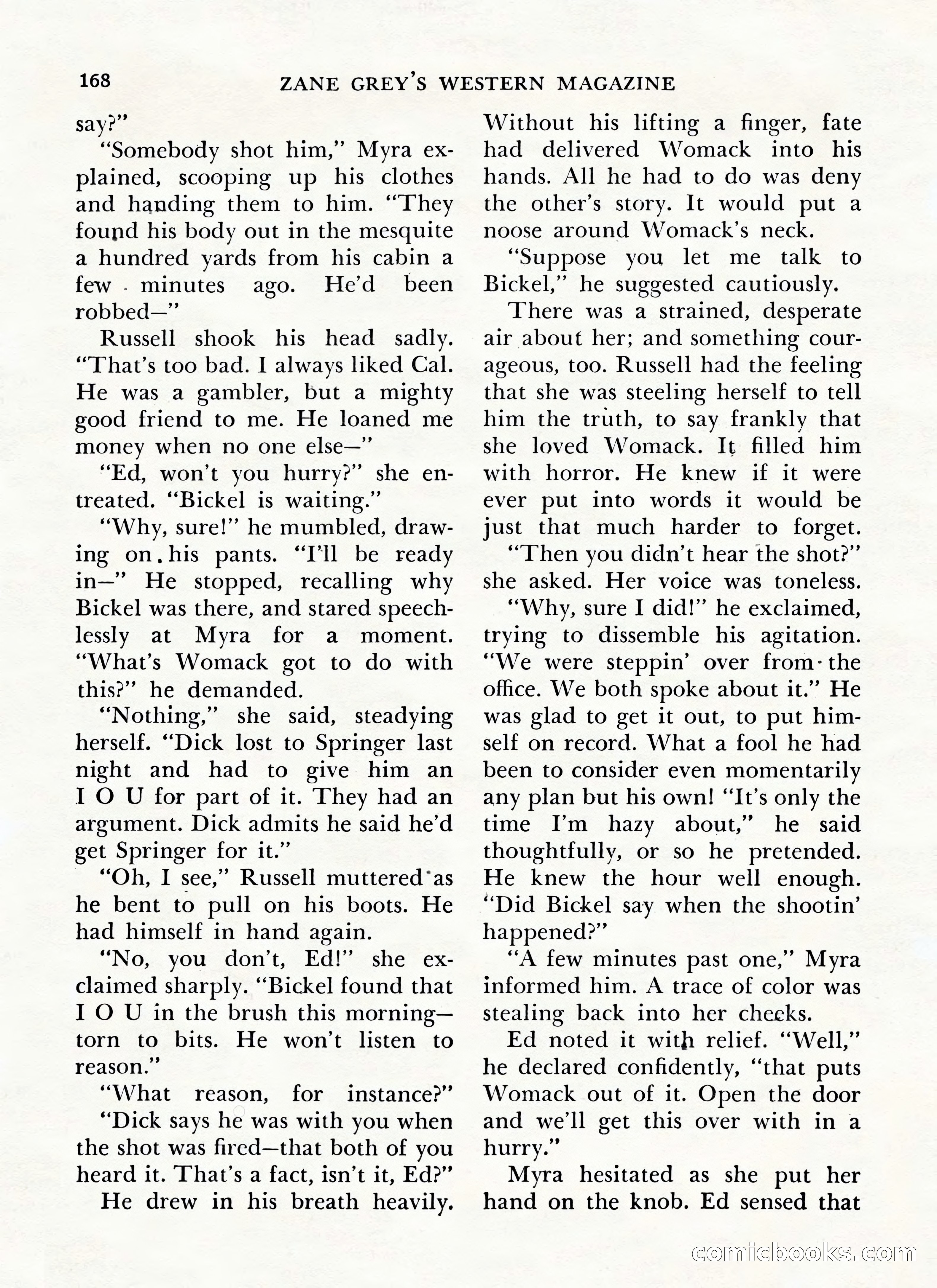Zane Grey's Western Magazine, May-June 1947 — page 172 of 198
