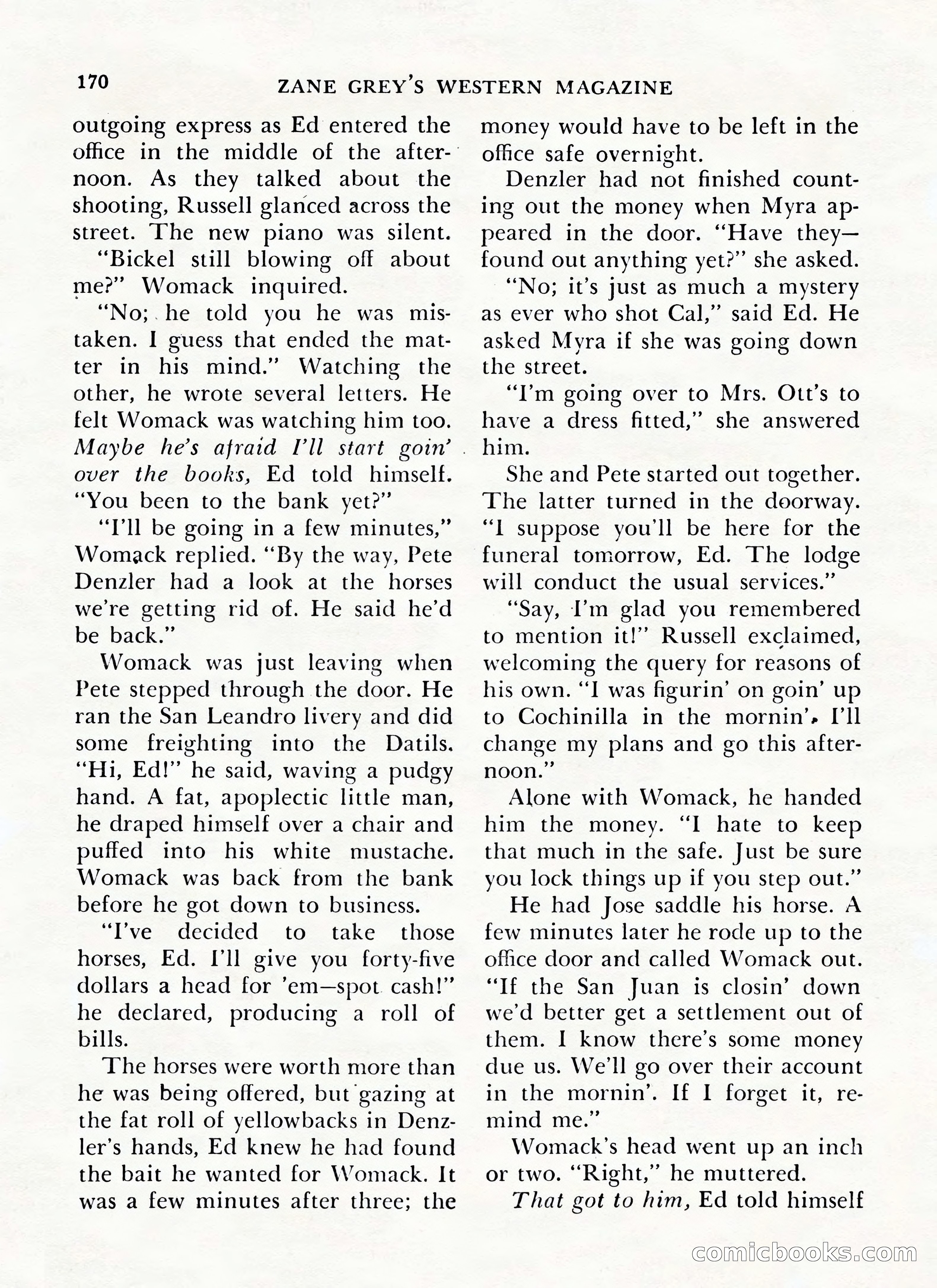 Zane Grey's Western Magazine, May-June 1947 — page 174 of 198